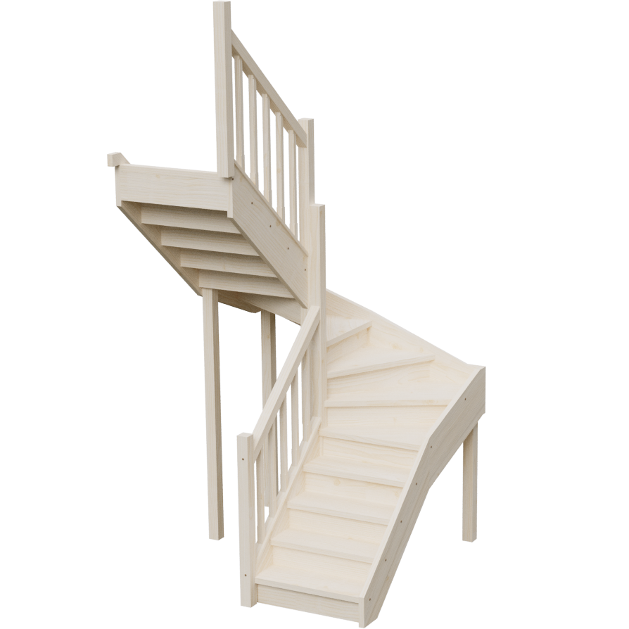 Изображение товара Межэтажная лестница Stairshop ЛЕС-ПЛШ55 с левым поворотом Изображение товара Межэтажная лестница Stairshop ЛЕС-ПЛШ55 с левым поворотом