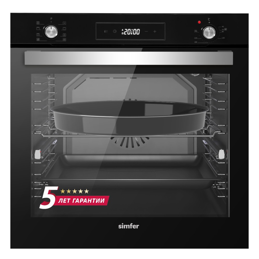 Изображение товара Электрический встраиваемый духовой шкаф Simfer B6ES69070 60х59.5х56.5 см цвет черный