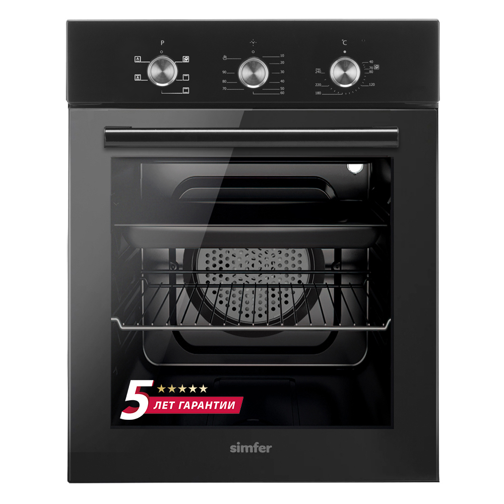 Изображение товара Электрический встраиваемый духовой шкаф Simfer B4EB16070 45x59.5x56 см цвет черный