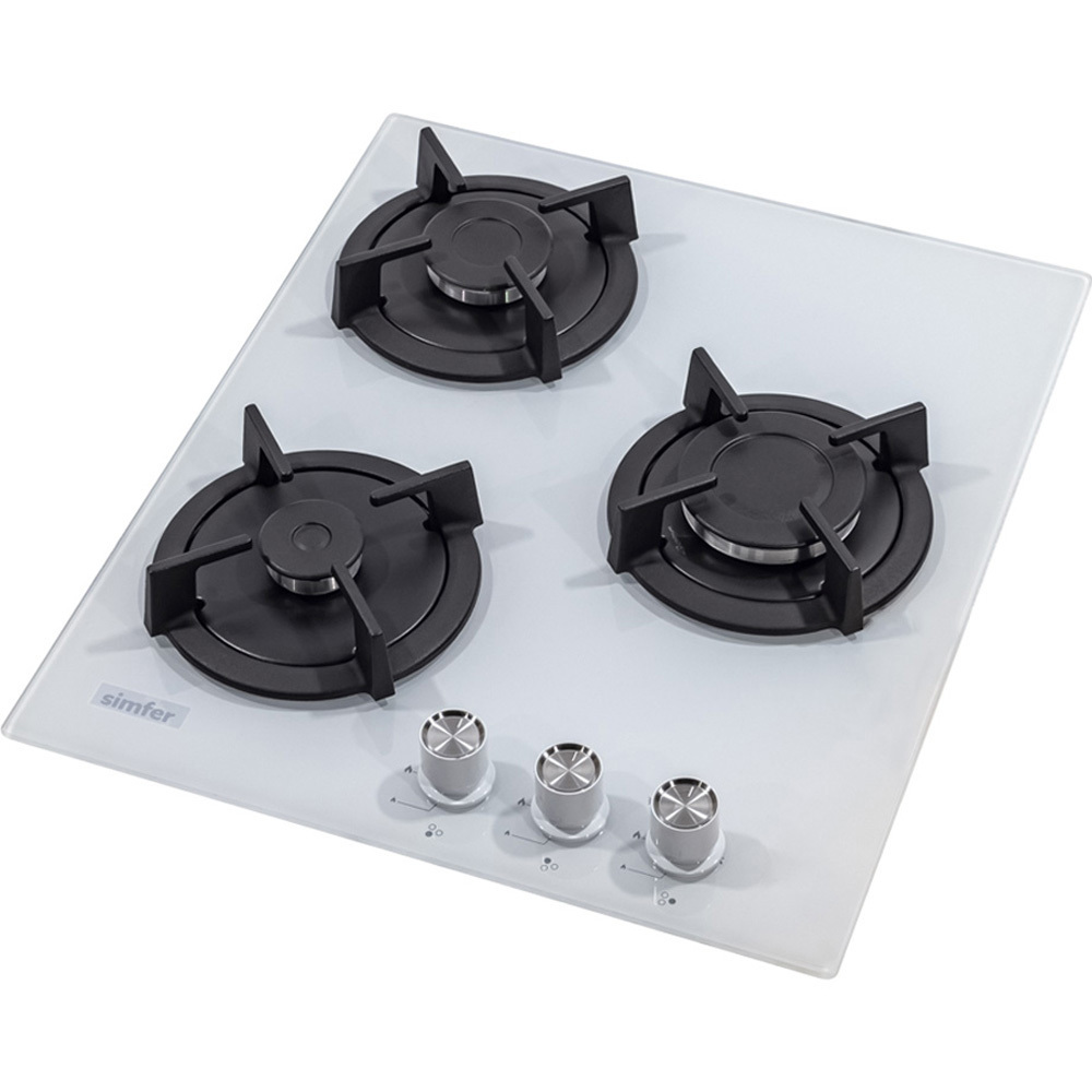 Изображение товара Газовая варочная панель Simfer H45N30W416 45 см 3 конфорки белый