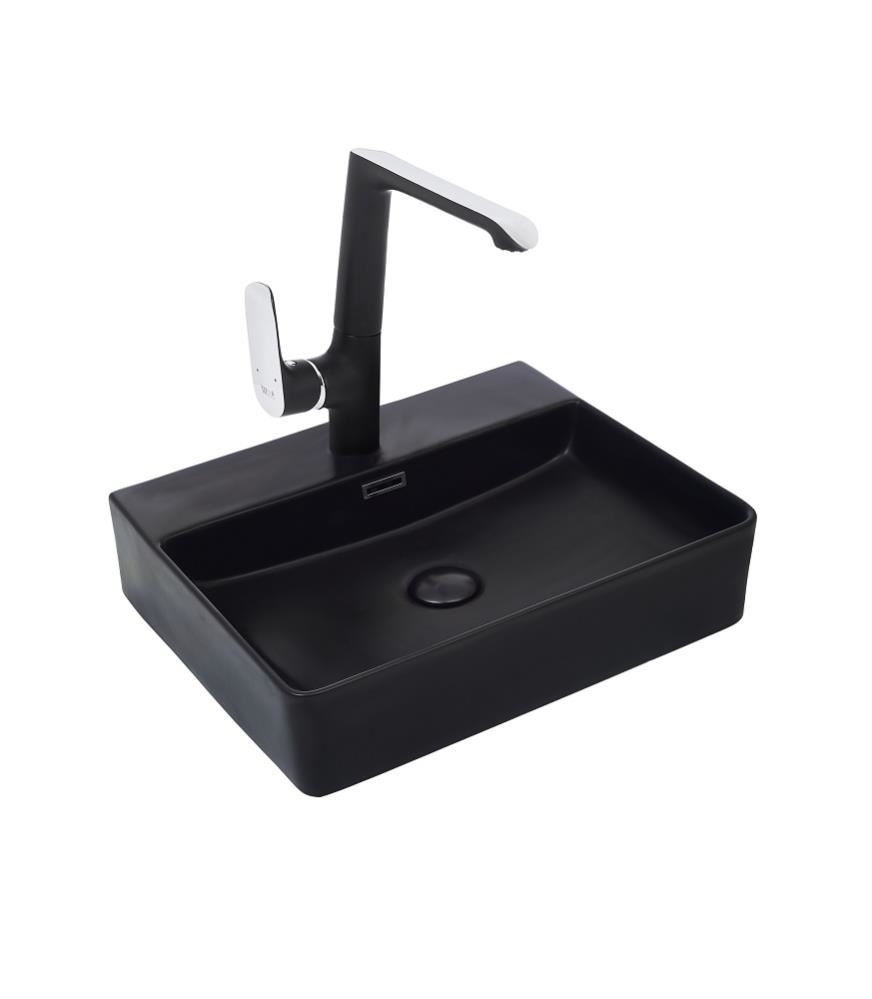 Изображение товара Раковина WeltWasser Elbach 21733 MB 50 см - черная накладная керамика