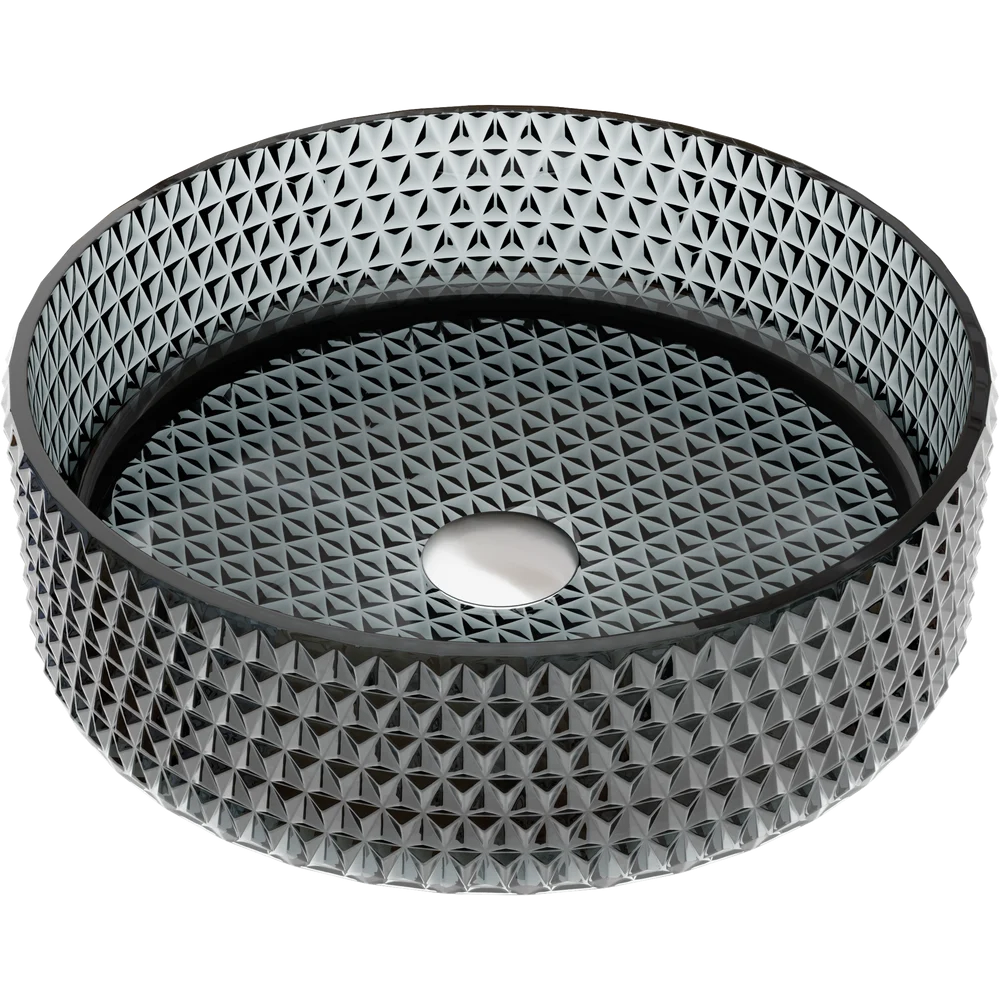 Изображение товара Раковина накладная Ceramica Nova Cristal CN6060 черная 36 см стекло