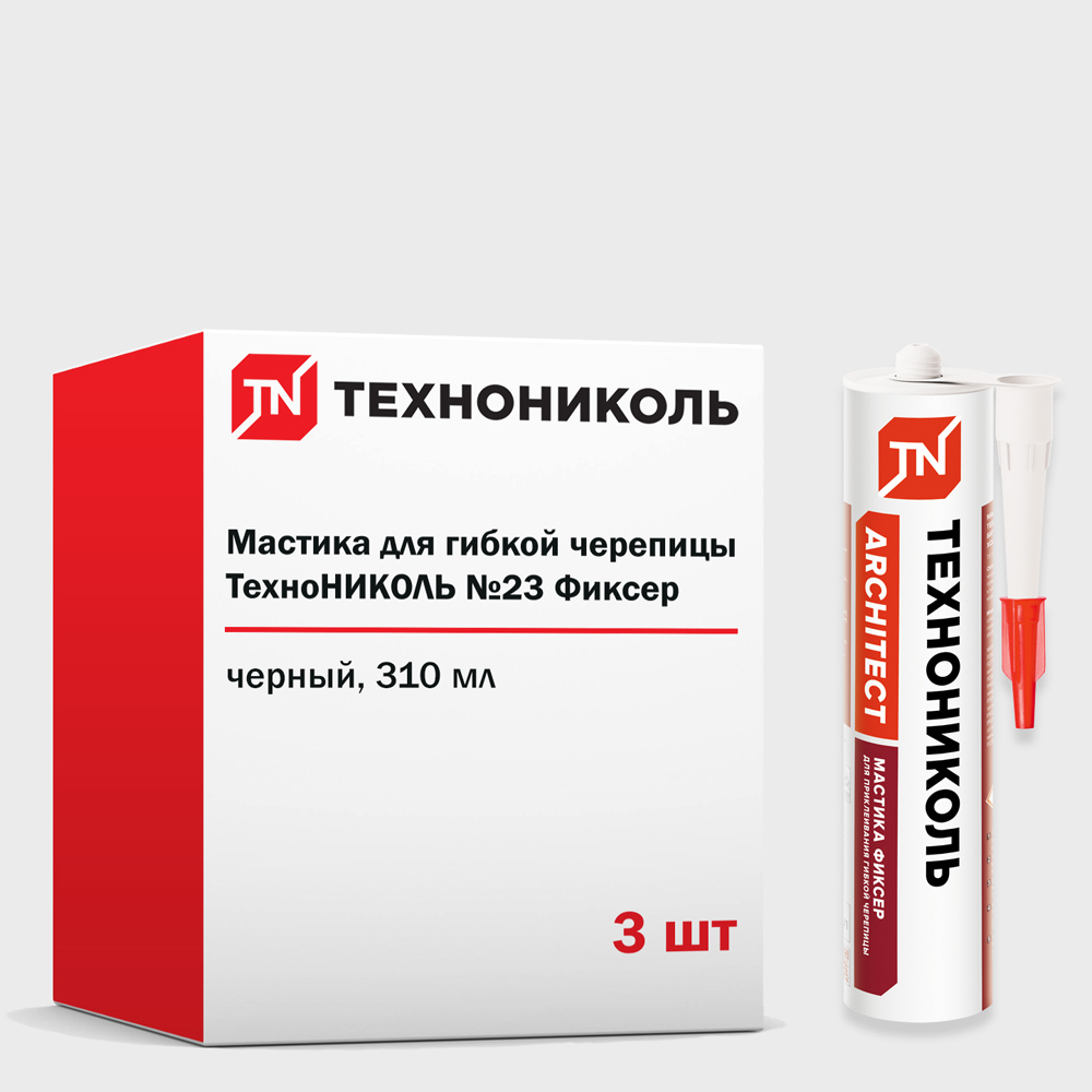 Изображение товара Мастика кровельная ТехноНИКОЛЬ №23 Фиксер 310мл для герметизации швов Изображение товара Мастика кровельная ТехноНИКОЛЬ №23 Фиксер 310мл для герметизации швов