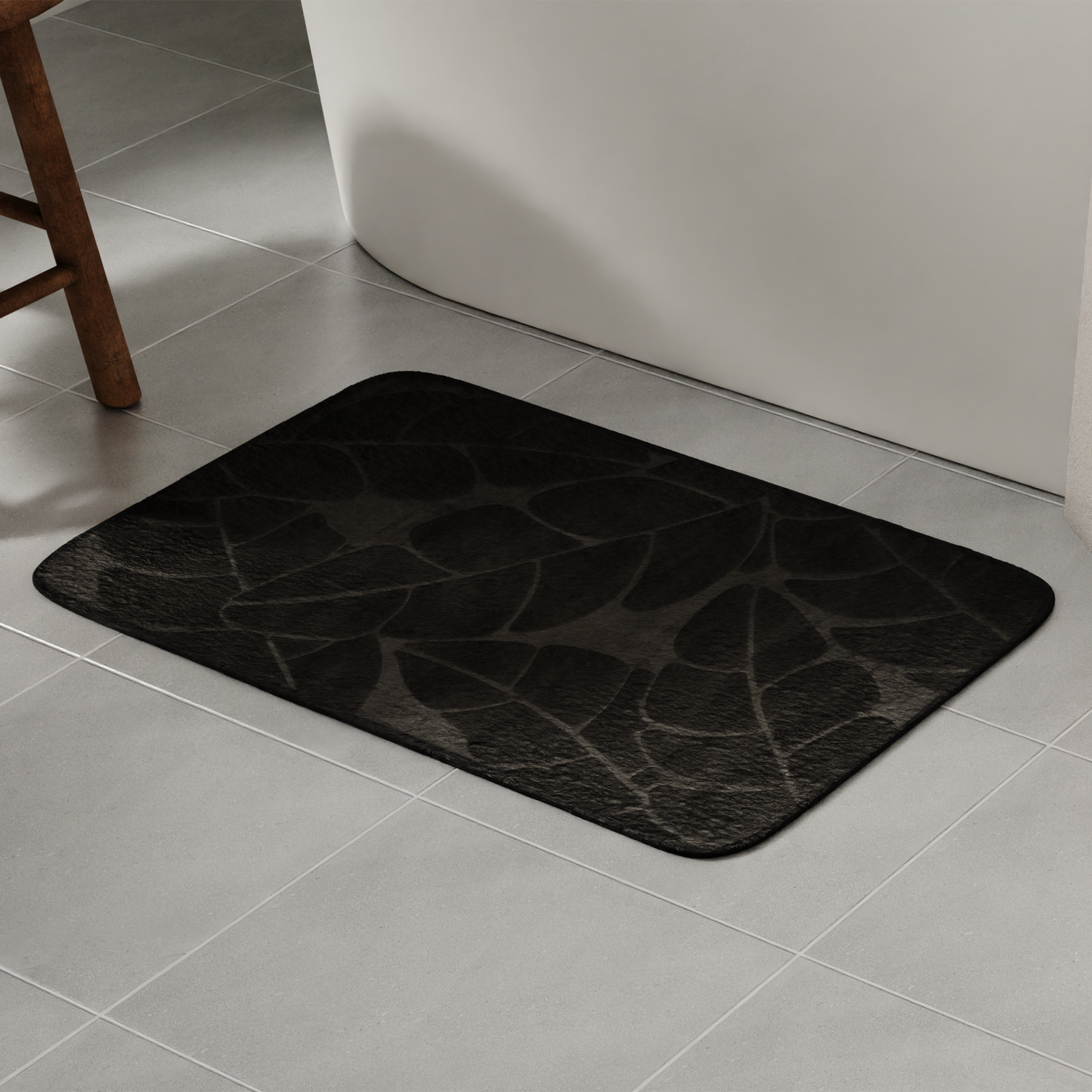 Изображение товара Коврик для ванной Vidage Тропик 50x80 см темно-серого цвета противоскользящий