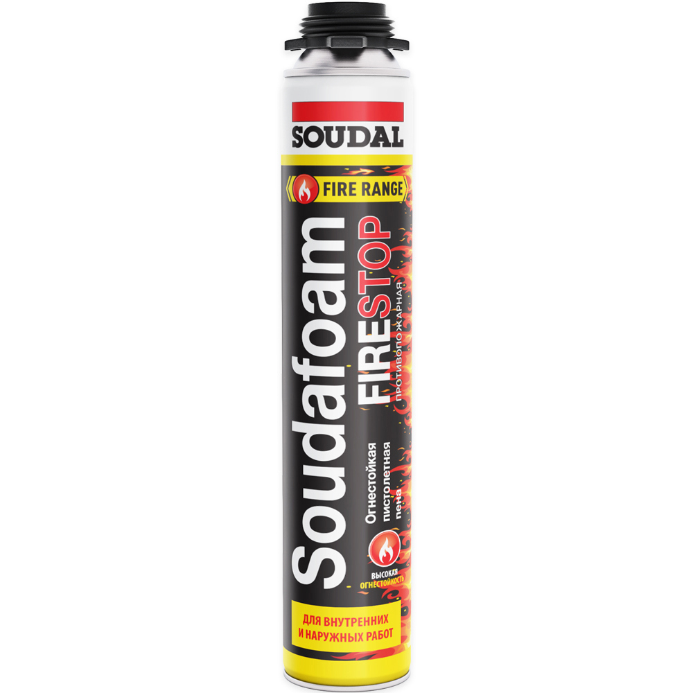 Изображение товара Пена монтажная профессиональная Soudal Soudafoam FR Mp750.005 45 огнестойкая летняя 750 мл Изображение товара Пена монтажная профессиональная Soudal Soudafoam FR Mp750.005 45 огнестойкая летняя 750 мл
