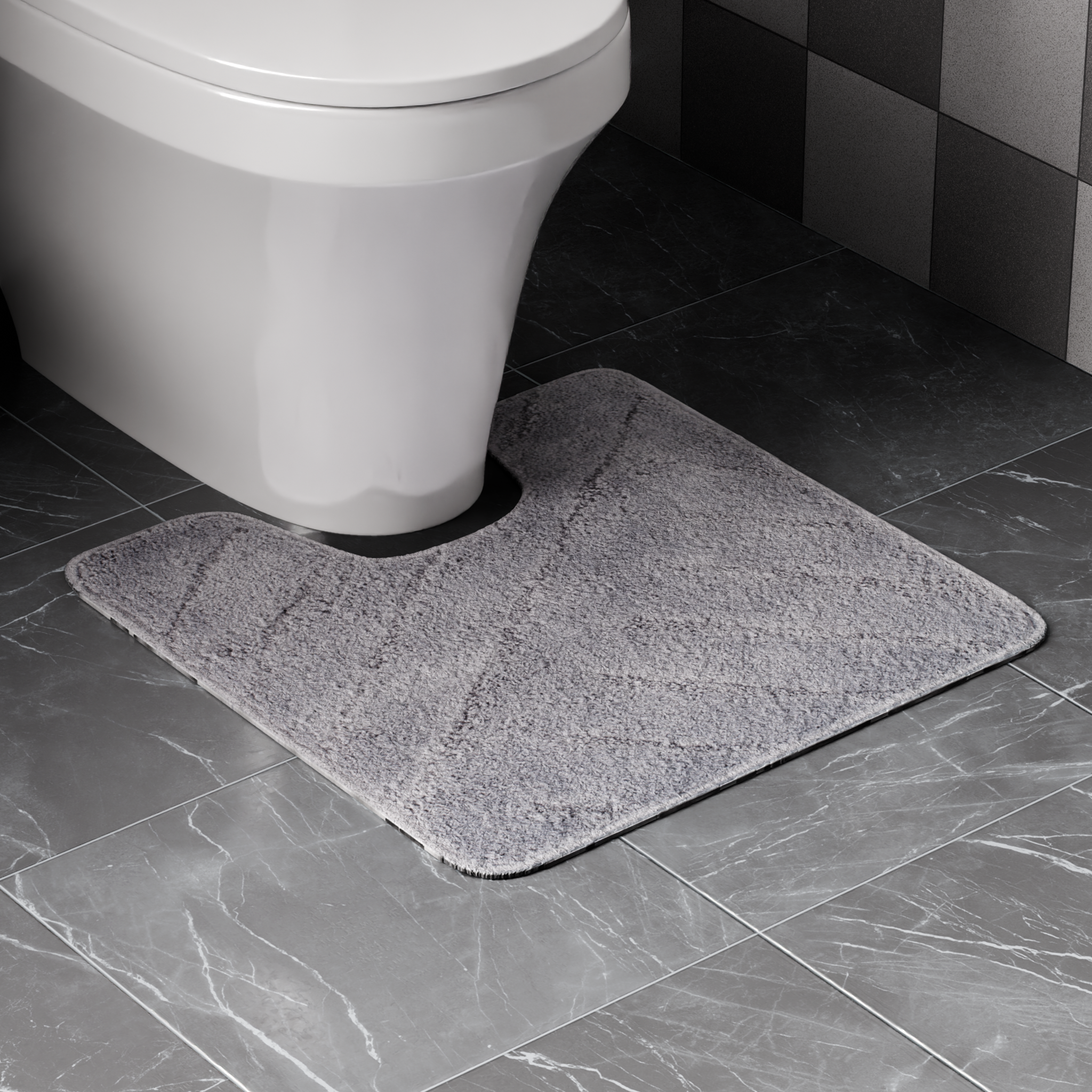 Изображение товара Коврик для туалета IDDIS Concrete 50x50 см серый противоскользящий