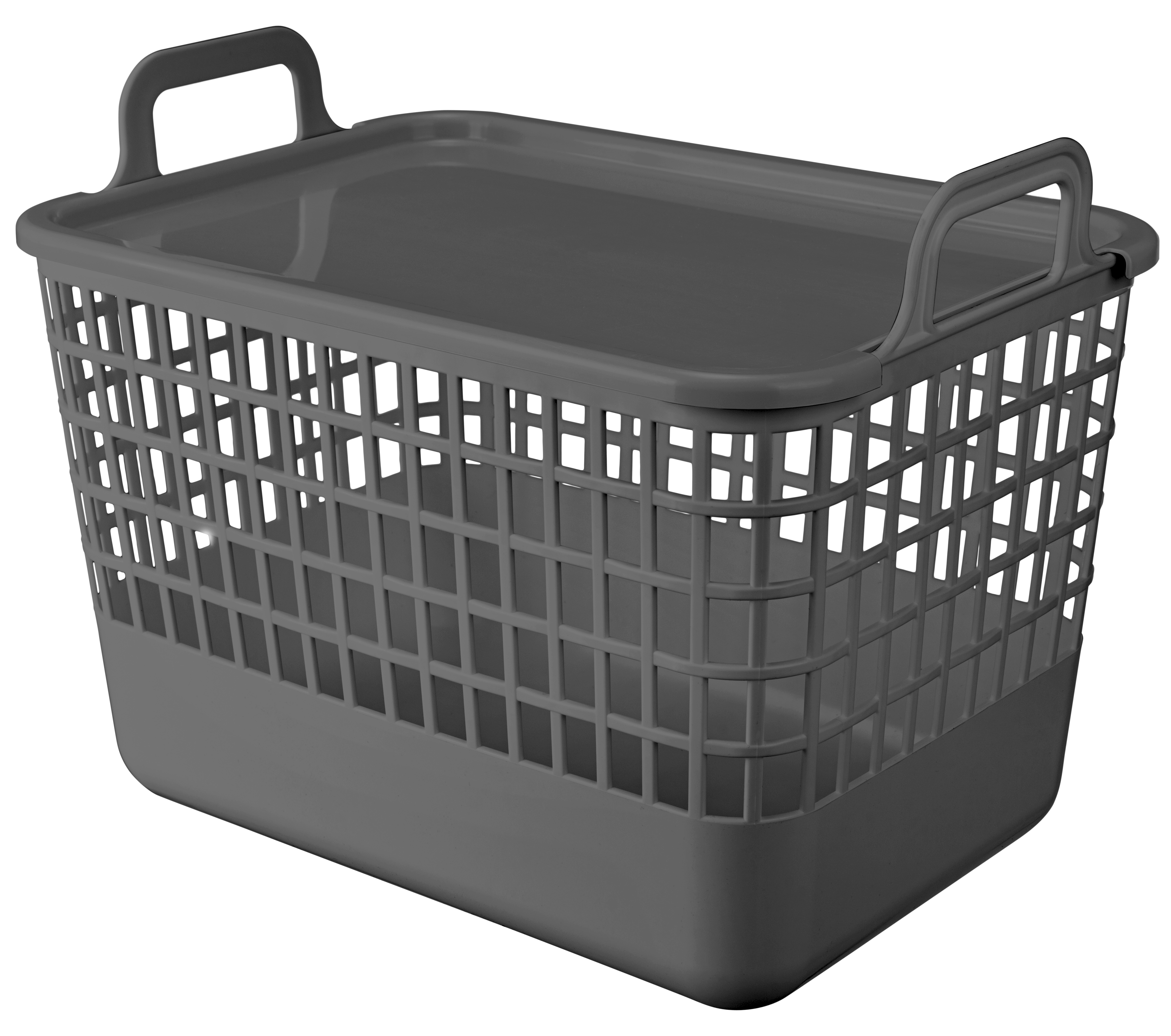 Изображение товара Корзина Анапа 15л прямоугольная для хранения серого цвета