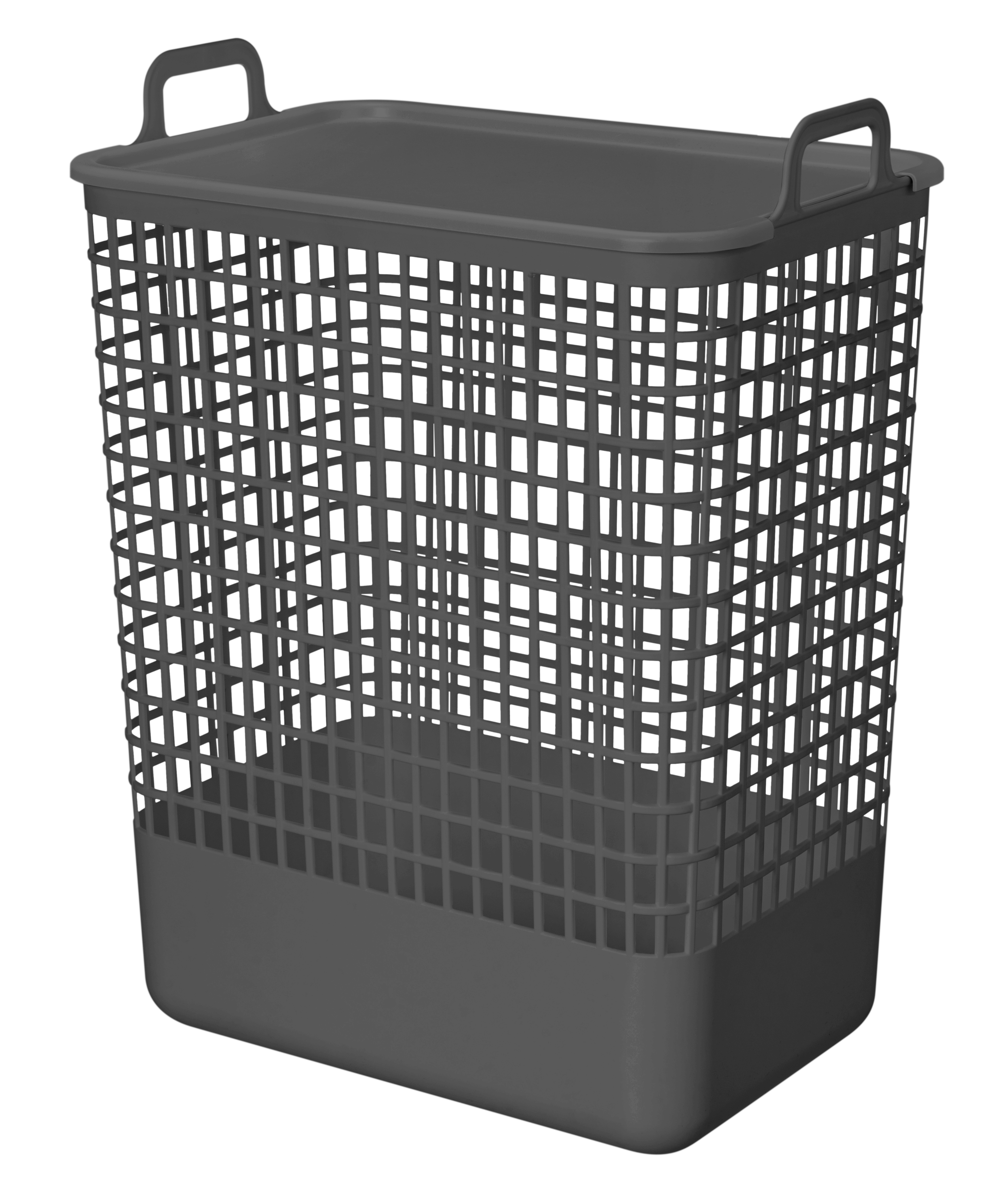 Изображение товара Корзина Анапа 35л прямоугольная серого цвета для хранения и организации пространства