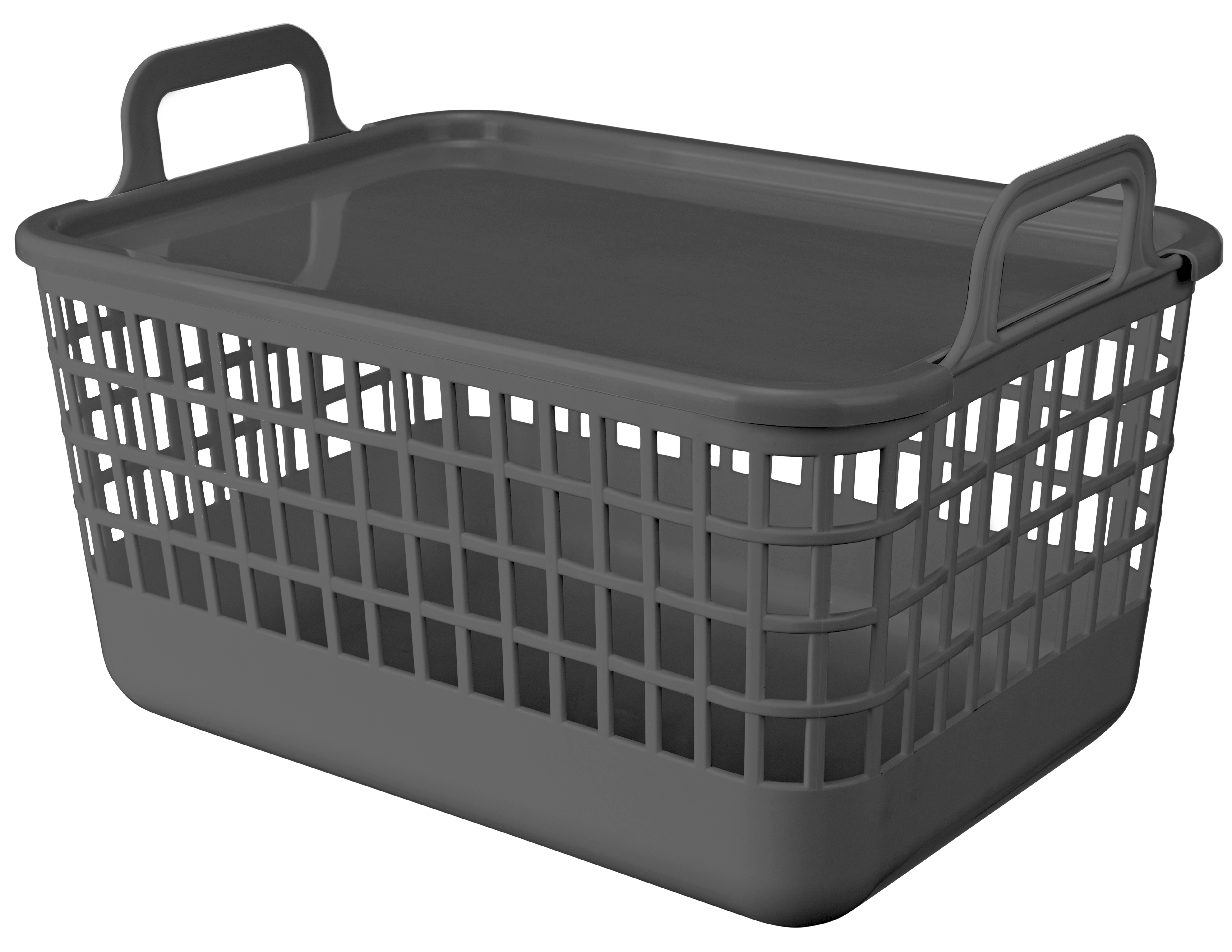 Изображение товара Корзина Анапа 12л прямоугольная цвет серый