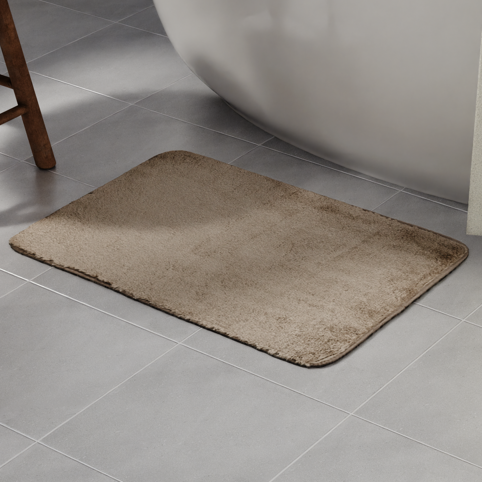 Изображение товара Коврик для ванной Lemer Àrtana 50x80 см коричневый нескользящий