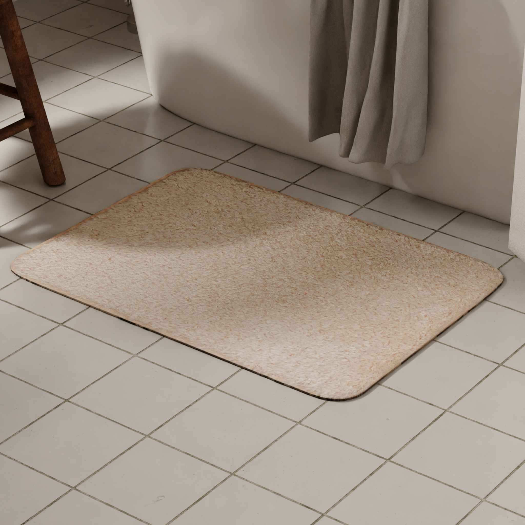 Изображение товара Коврик для ванной Lemer Havre 50x80 см цвет бежевый