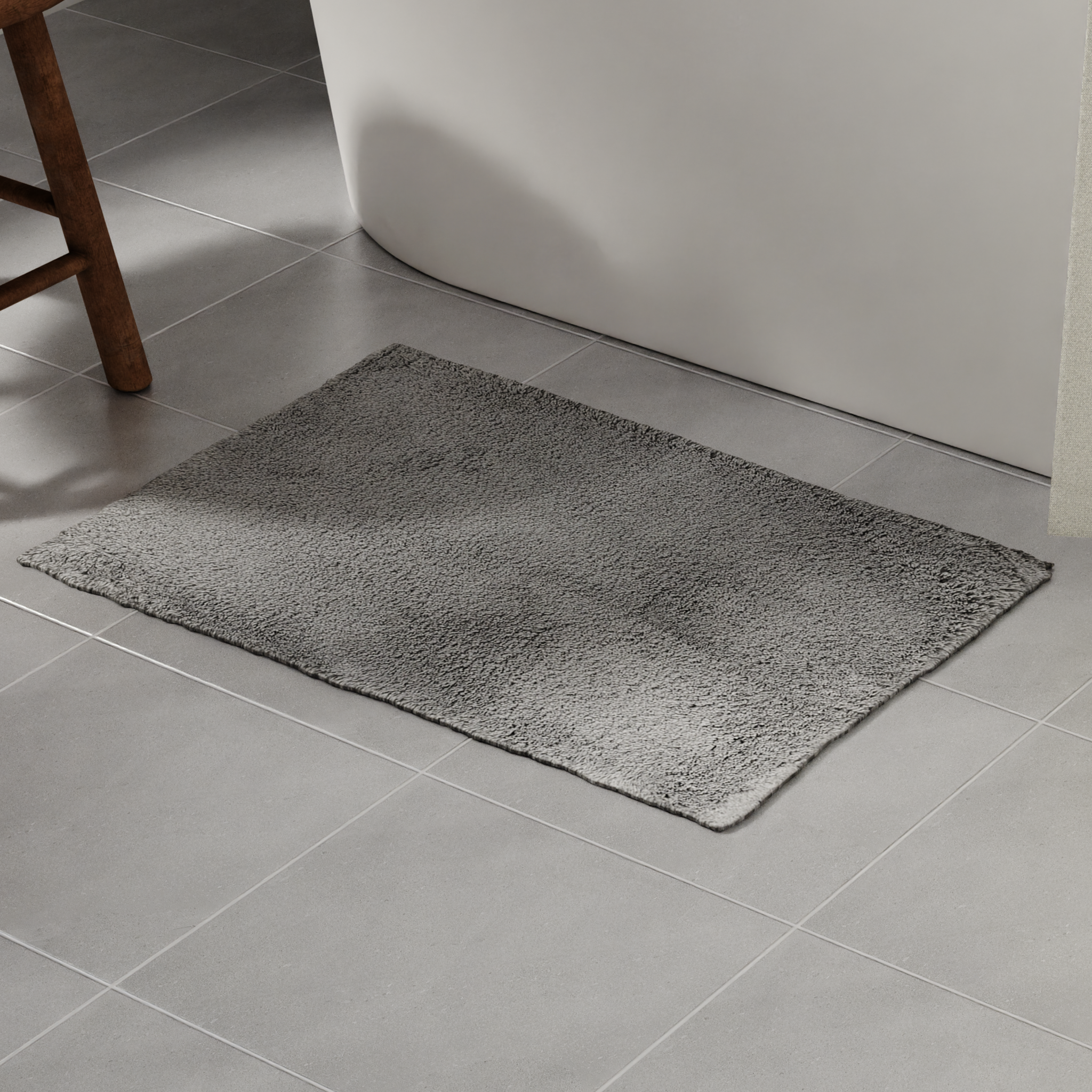 Изображение товара Коврик для ванной Lemer Lepontine 50x80 см серый нескользящий микрофибра Изображение товара Коврик для ванной Lemer Lepontine 50x80 см серый нескользящий микрофибра