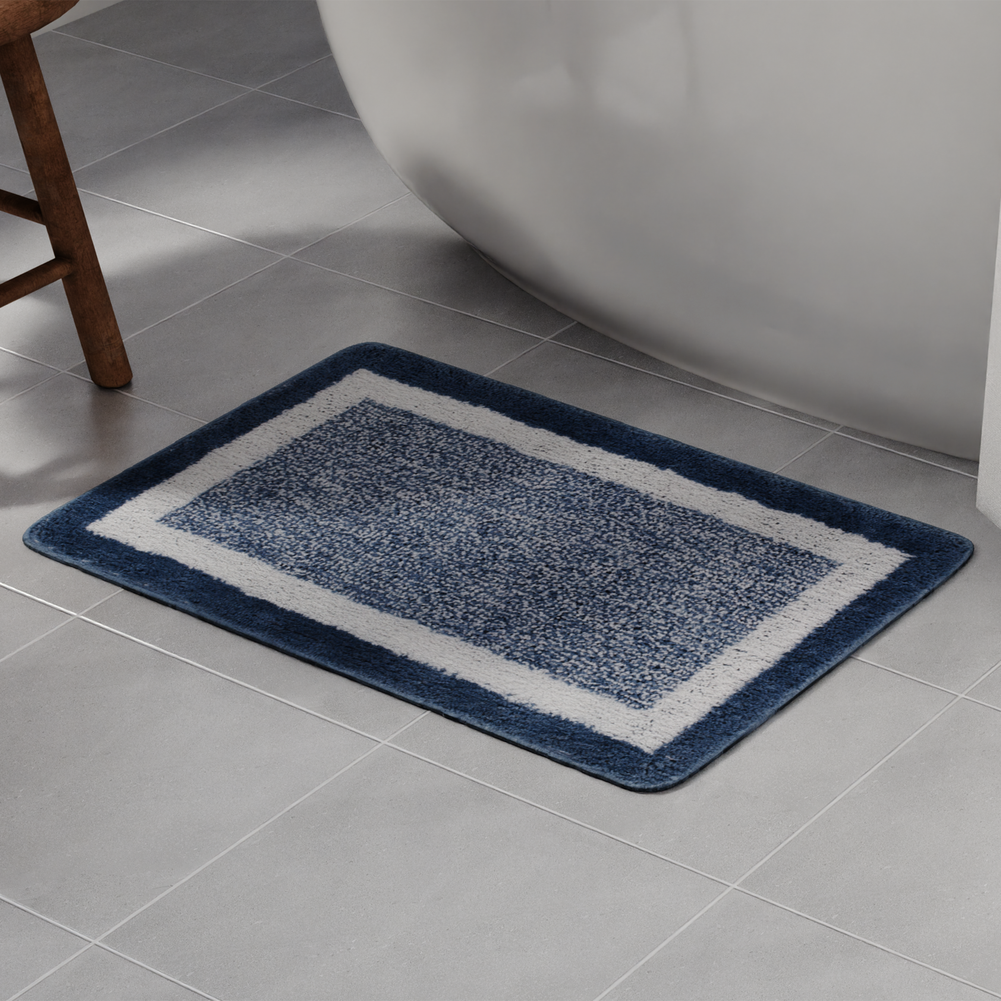 Изображение товара Коврик для ванной IDDIS Night Sky 50x80 см с противоскользящим основанием и высоким ворсом