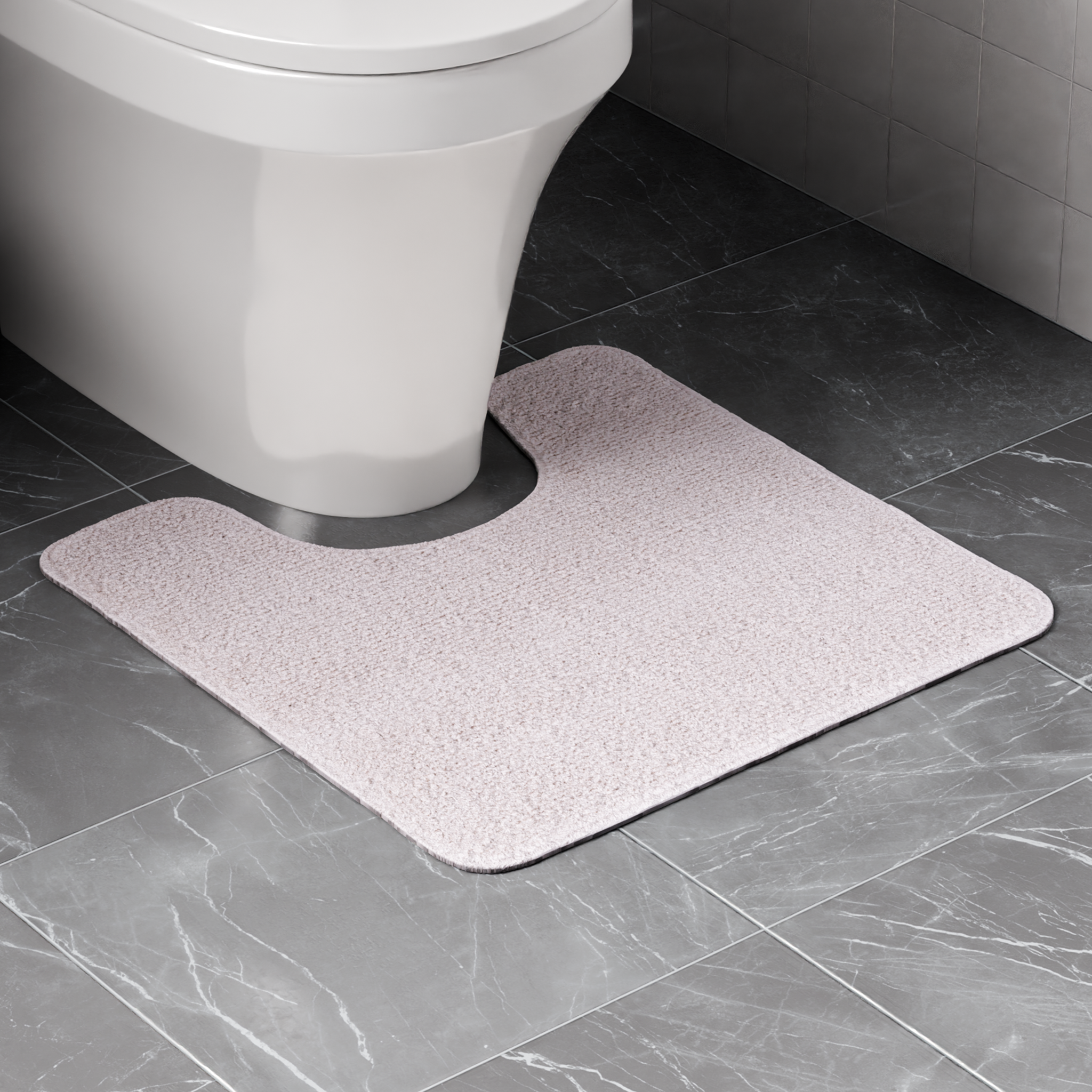 Изображение товара Коврик для туалета Swensa Presto микрофибра 50x50 см цвет светло-бежевый