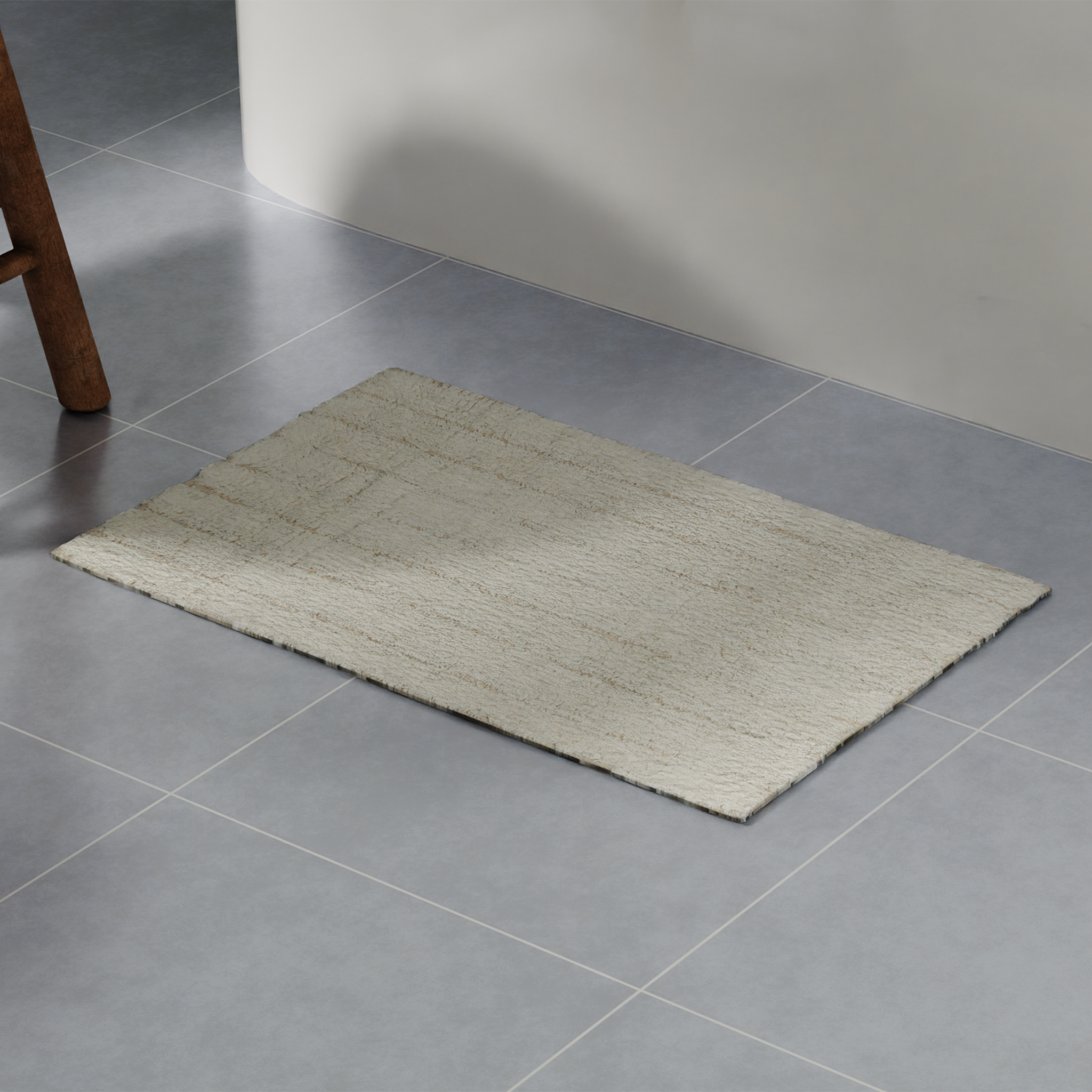 Изображение товара Коврик для ванной Swensa Delhi 40x60 см кремовый влагостойкий противоскользящий