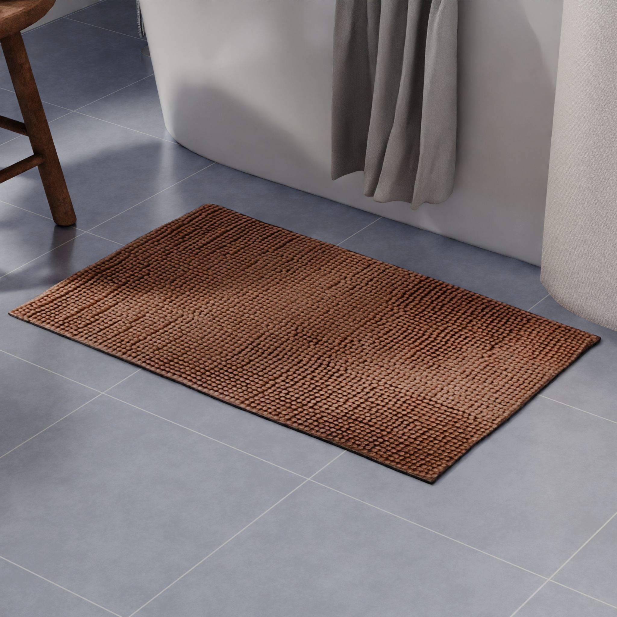 Изображение товара Коврик для ванной Merci 45x70 см цвет бежевый