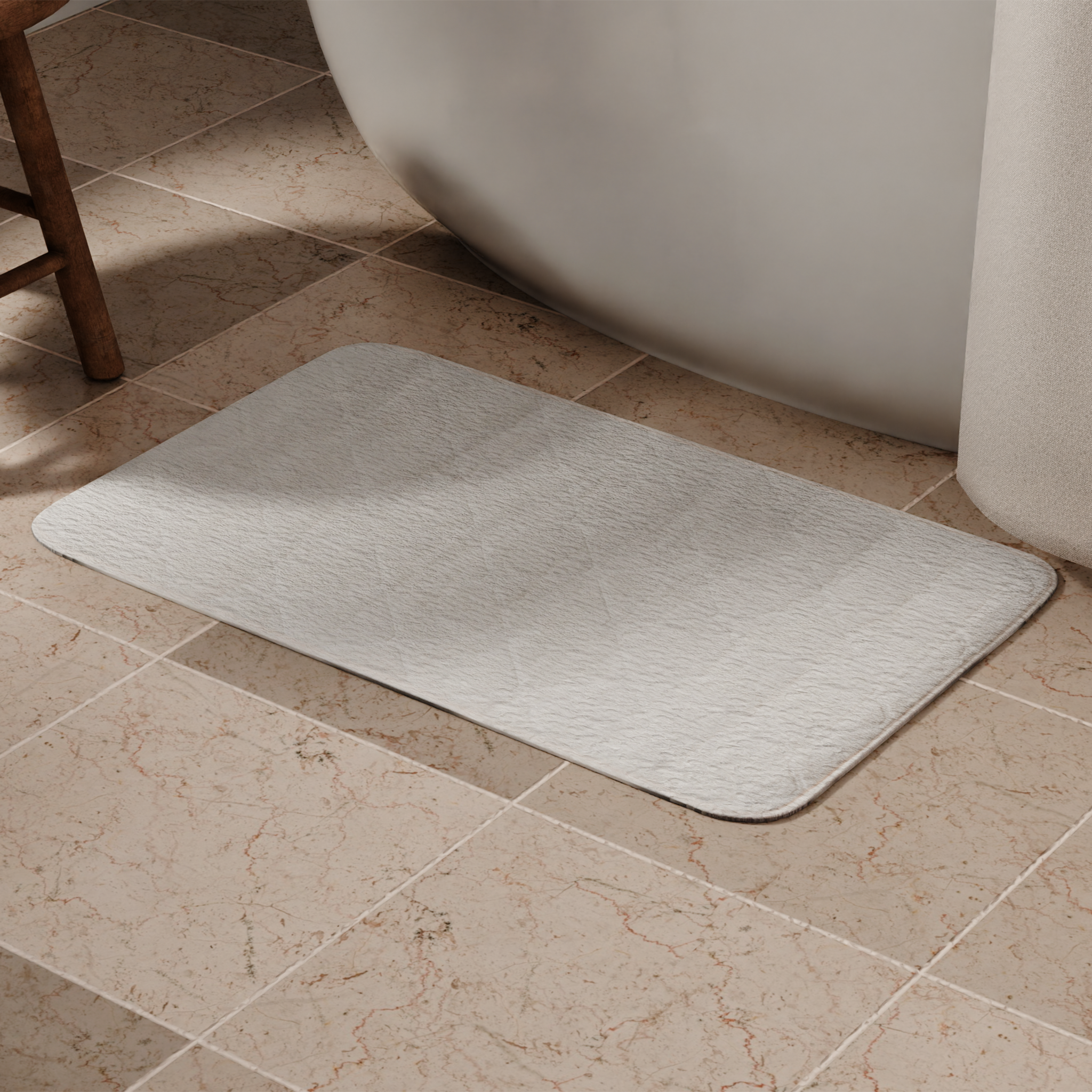 Изображение товара Коврик для ванной Vidage Ларго 50x80 см белый противоскользящий