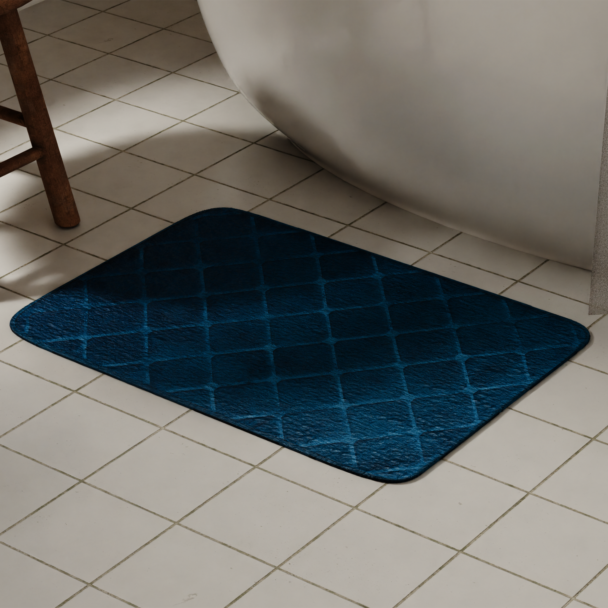 Изображение товара Коврик для ванной Vidage Ларго 50x80 см цвет синий