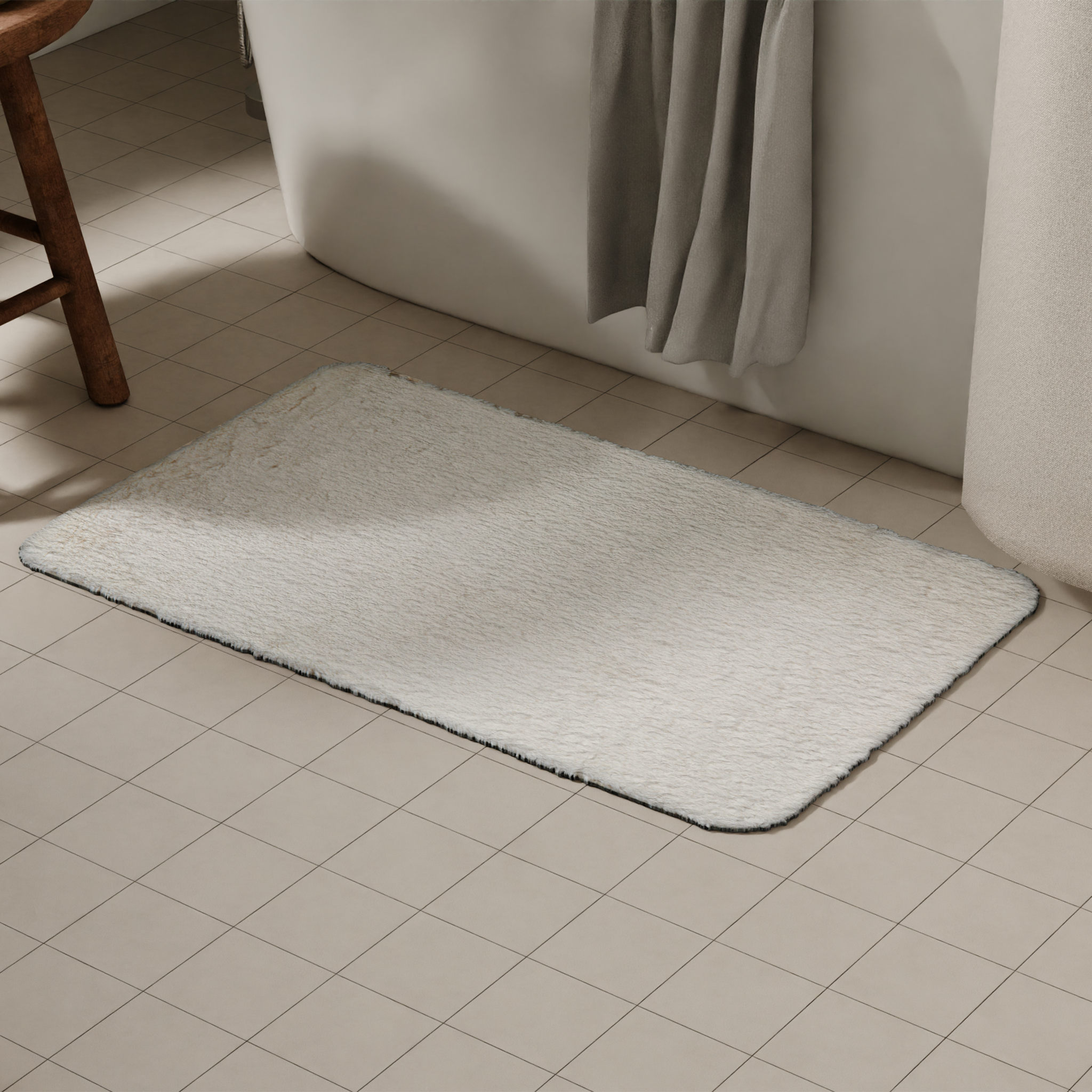 Изображение товара Коврик для ванной Swensa Swanny Cream 50x80 см экрю противоскользящий