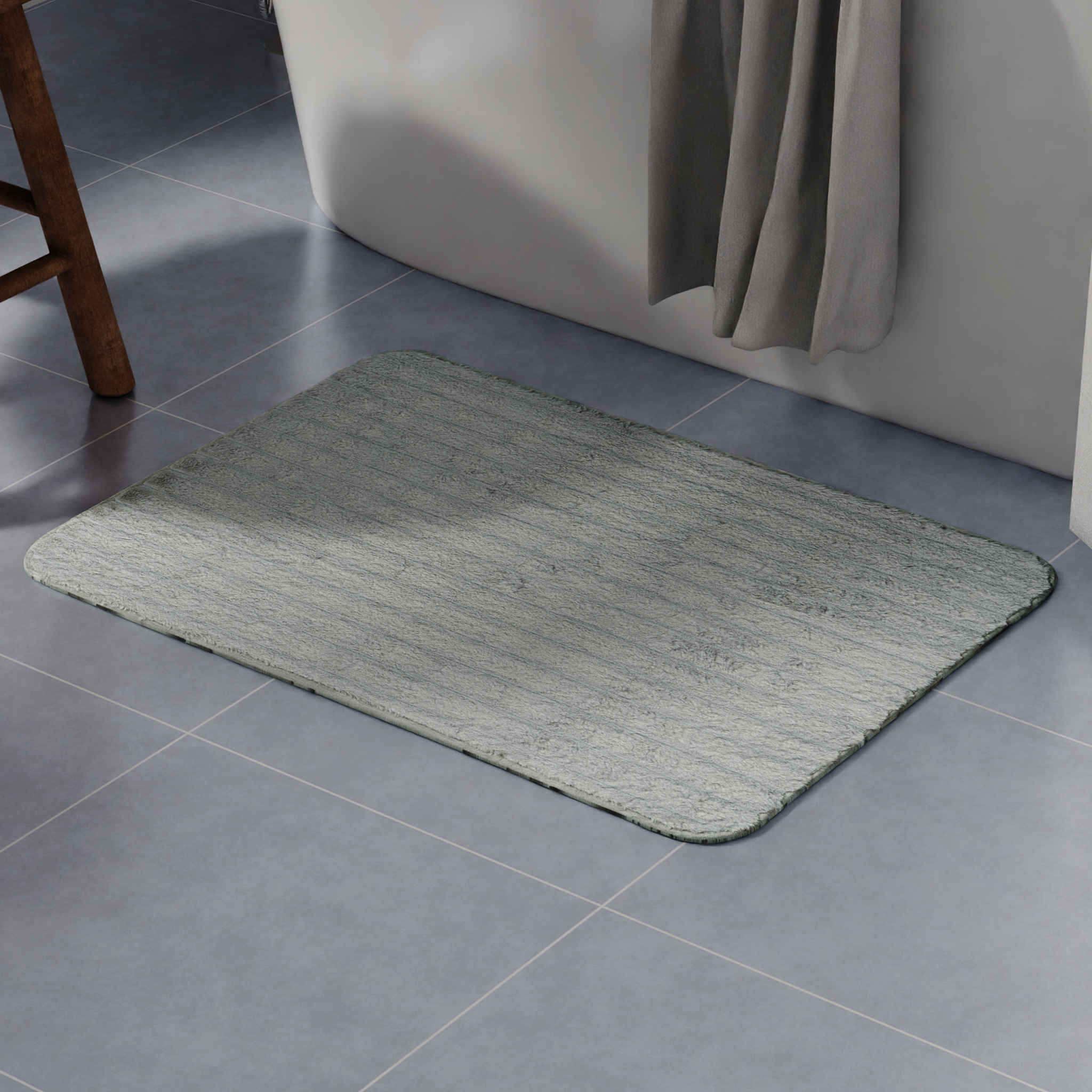 Изображение товара Коврик для ванной Vidage Рона 50x80 см цвет зеленый