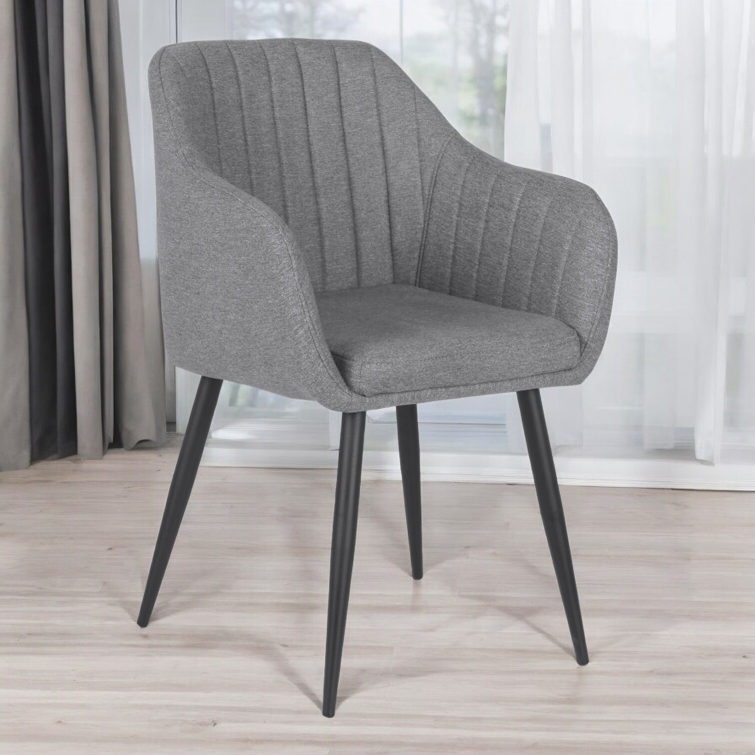 Изображение товара Кухонный стул Okay 8709 84x60x57 см текстиль цвет серый