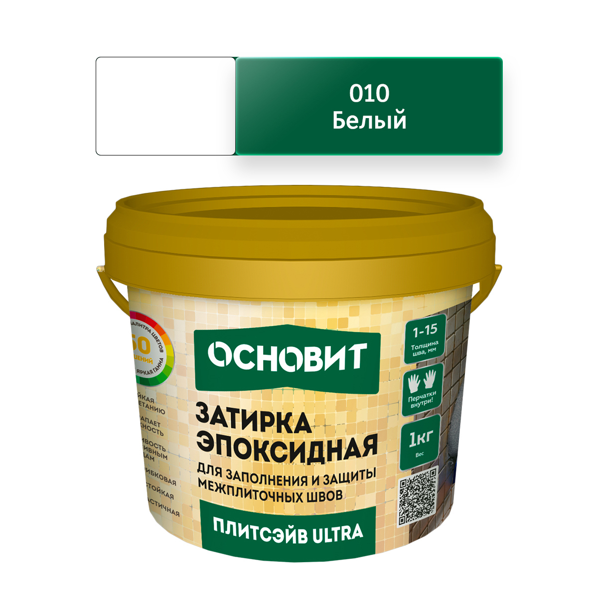 Изображение товара Основит Плитсэйв Ultra XE15 Е белый 010 (1 кг)