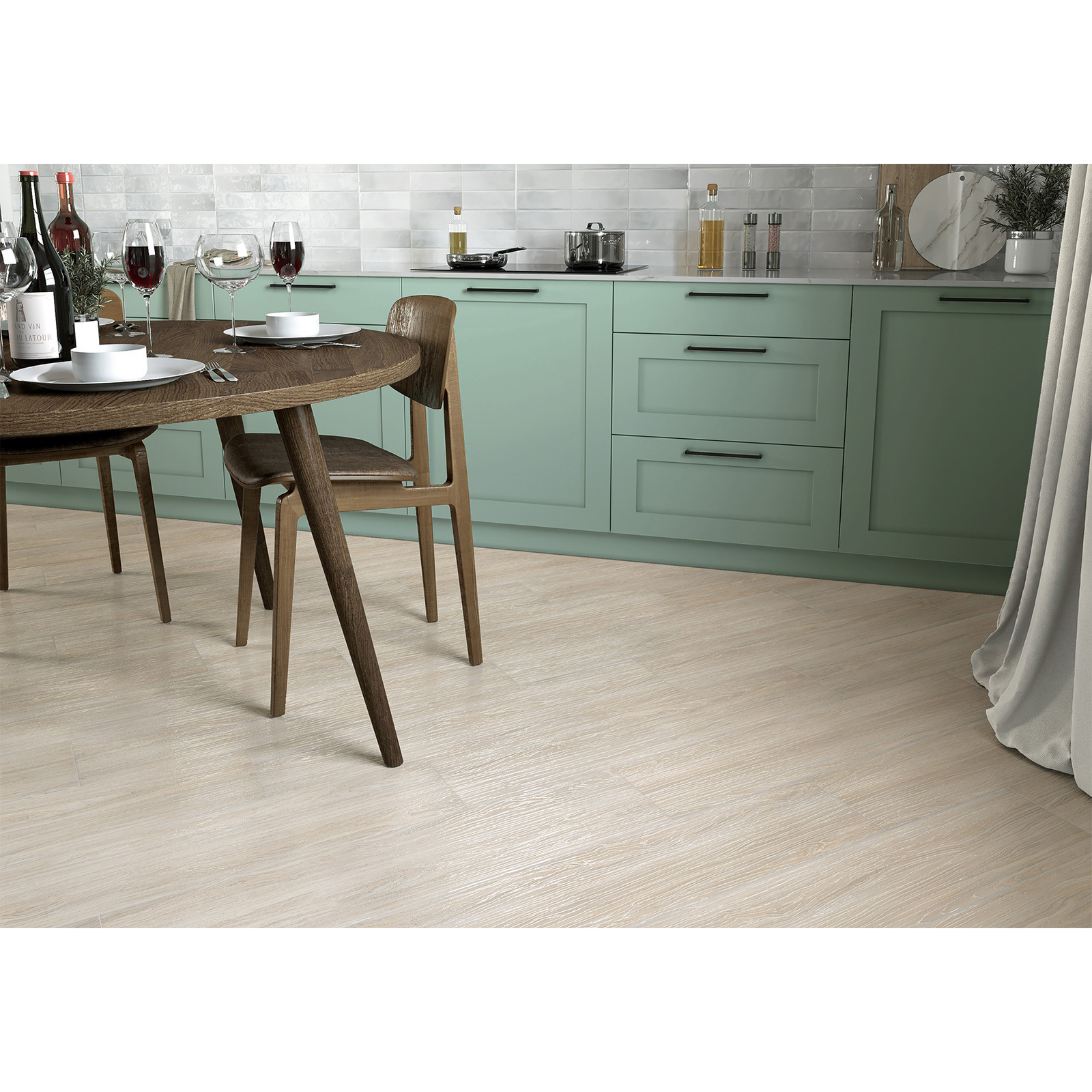 Изображение товара Керамогранит Alma Ceramica Sandal 20x90 см коричнево-серый матовый для пола и стен