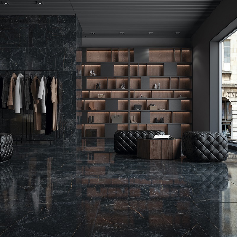 Изображение товара Керамогранит Керамин Шторм 60x120 см темно-коричневый роскошный и износостойкий