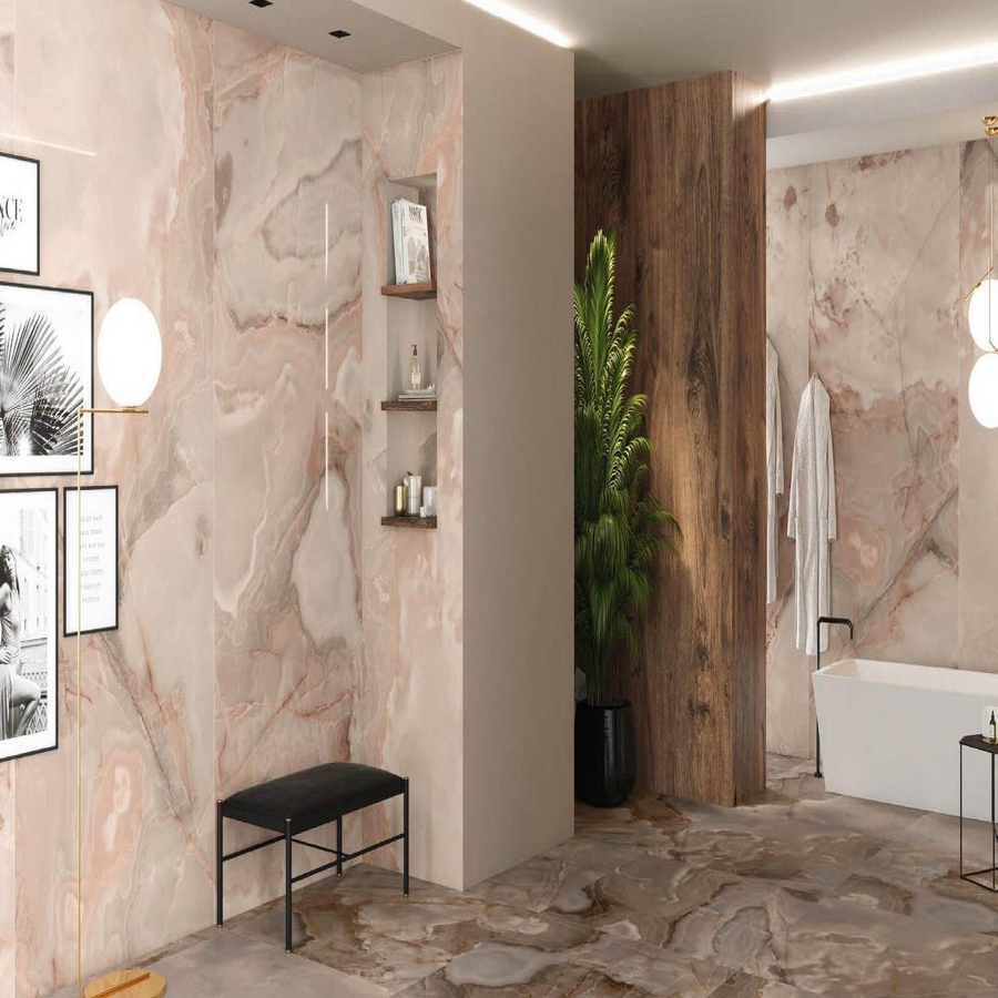 Изображение товара Керамогранит Rex Reves de rex 60x120 розовый интерьерное и наружное облицование