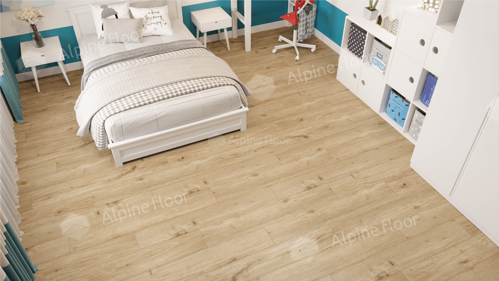 Изображение товара Ламинат Alpine Floor Aura Дуб Феррара 33 класс толщина 8 мм с фаской 2.412 м² цена за упаковку