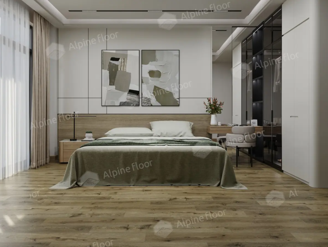 Изображение товара Ламинат Alpine Floor Aura Дуб Эмполи 33 класс 8 мм с фаской, влагостойкий, System TPE, 2.41 м2