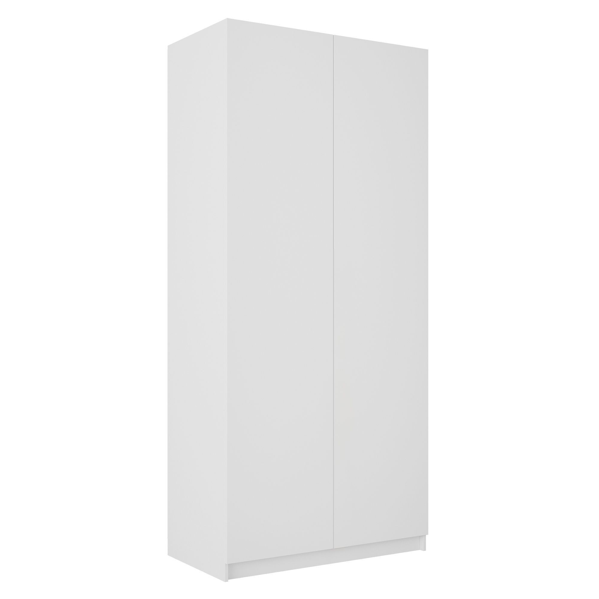 Изображение товара Распашной шкаф белый снег ЛДСП Мебельная компания е1 101x220x52.5 см