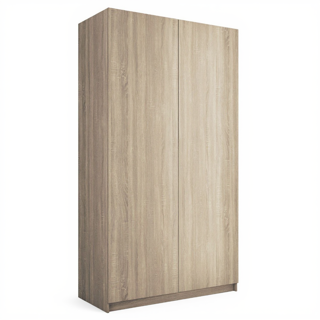 Изображение товара Шкаф распашной с 2 дверями и 6 полками Мебельная компания е1 ЛДСП бежевый