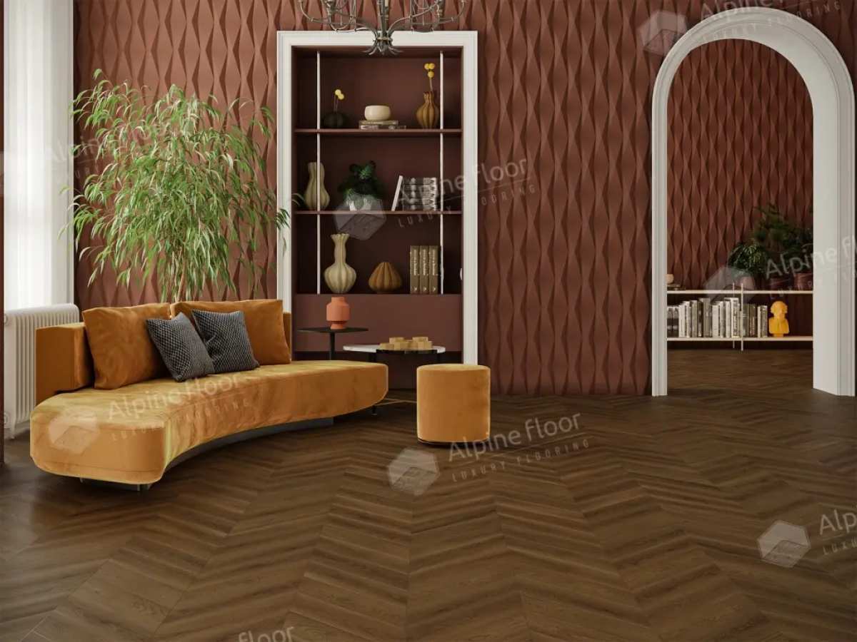 Изображение товара Ламинат Alpine Floor Chevron Art Дуб Денали влагостойкий 12 мм класс 34 фаска