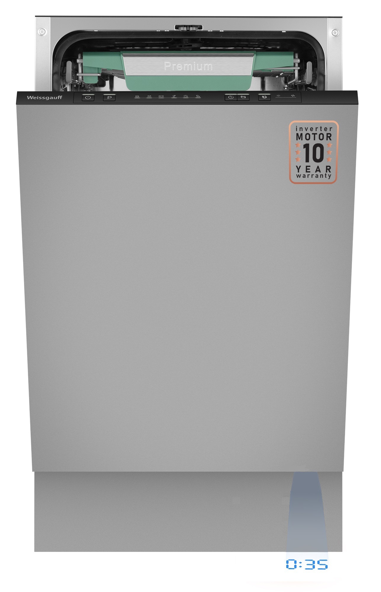 Изображение товара Встраиваемая посудомоечная машина Weissgauff 4536 D Inverter Autoopen Timer Floor