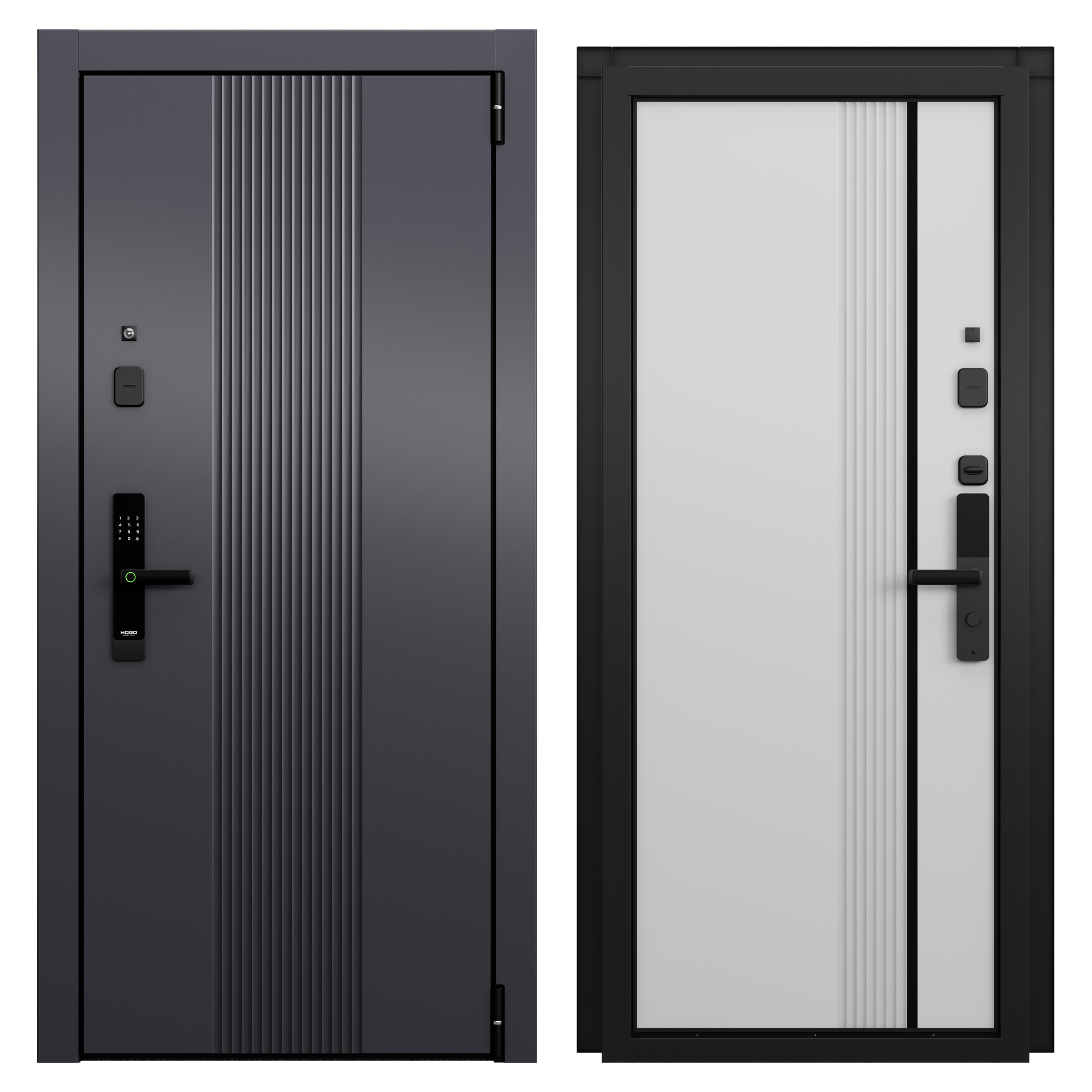 Изображение товара Входная дверь металлическая Протон Лайн 86x205 см правая бьянко