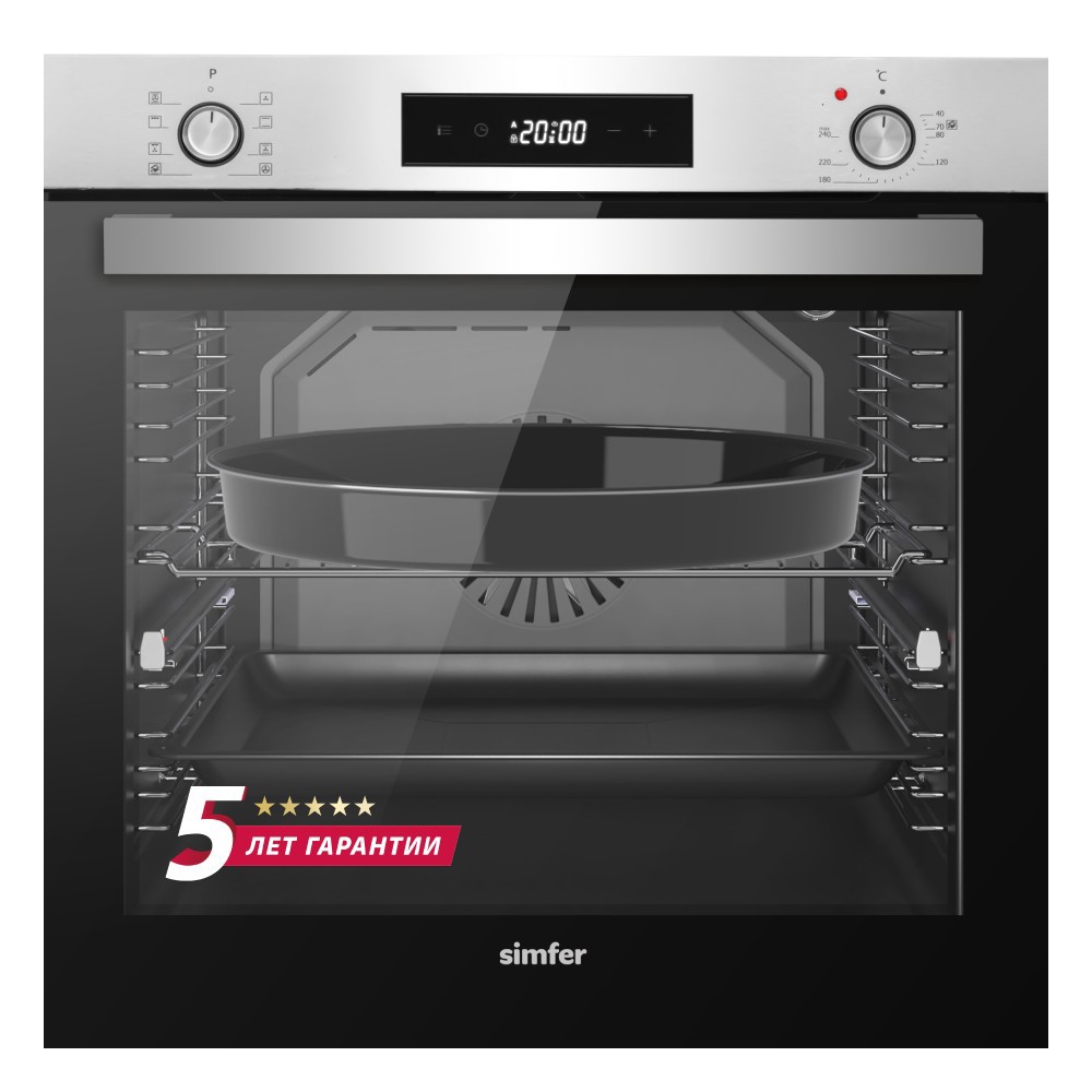 Изображение товара Электрический встраиваемый духовой шкаф Simfer B6EM69070 80л