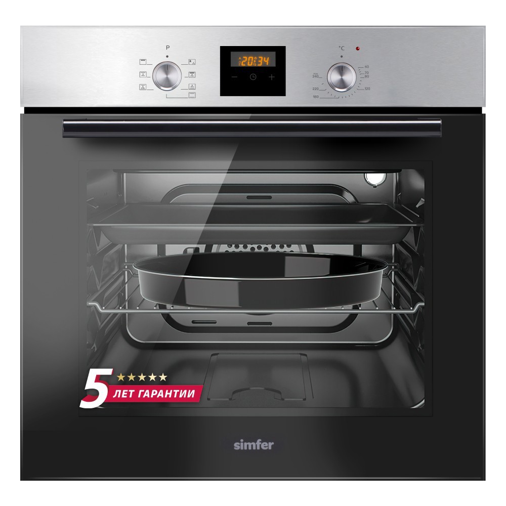 Изображение товара Электрический встраиваемый духовой шкаф Simfer B6EM56024 60х59.5х56.5 см серебристый