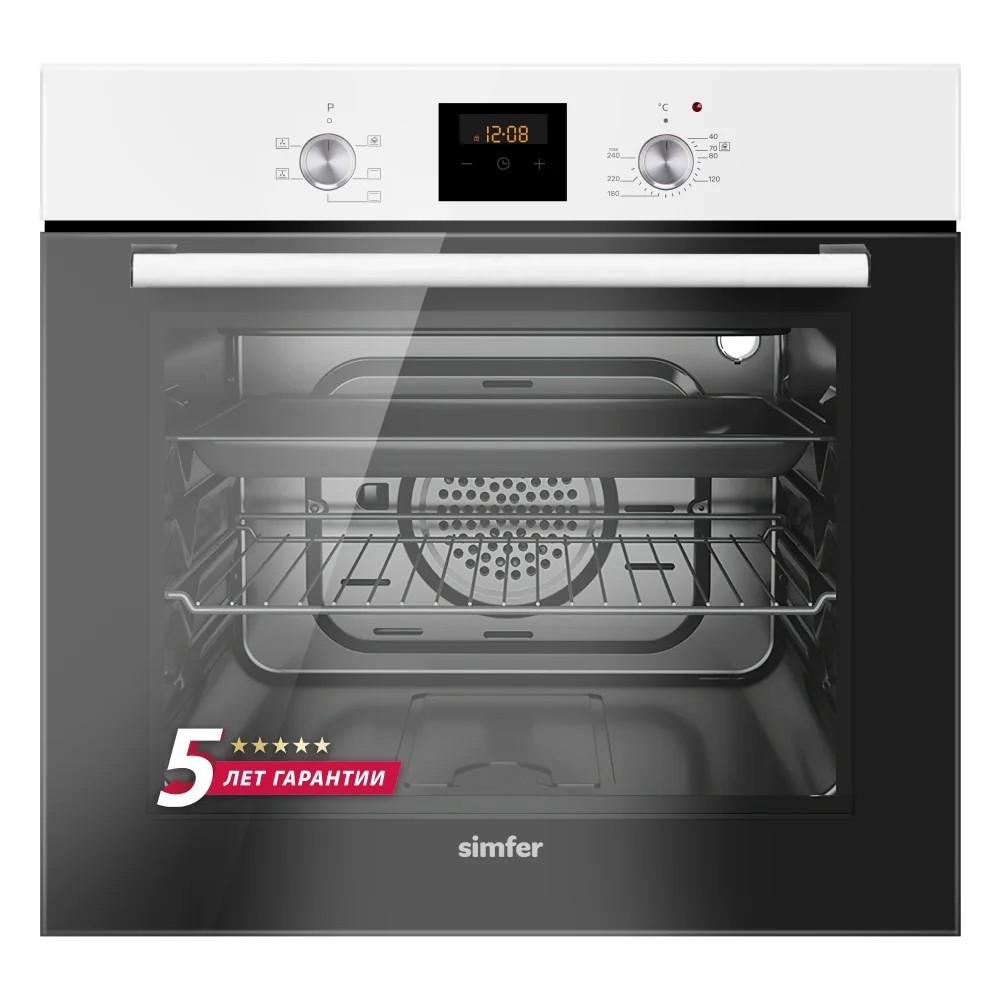 Изображение товара Электрический встраиваемый духовка Simfer B6EW56014 60x59.5x56.5 см белая