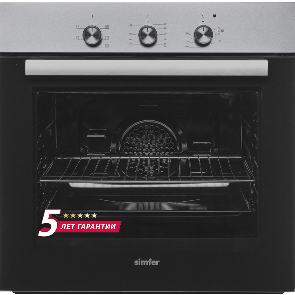 Изображение товара Электрический встраиваемый духовой шкаф Simfer B6EM16011 58л турция