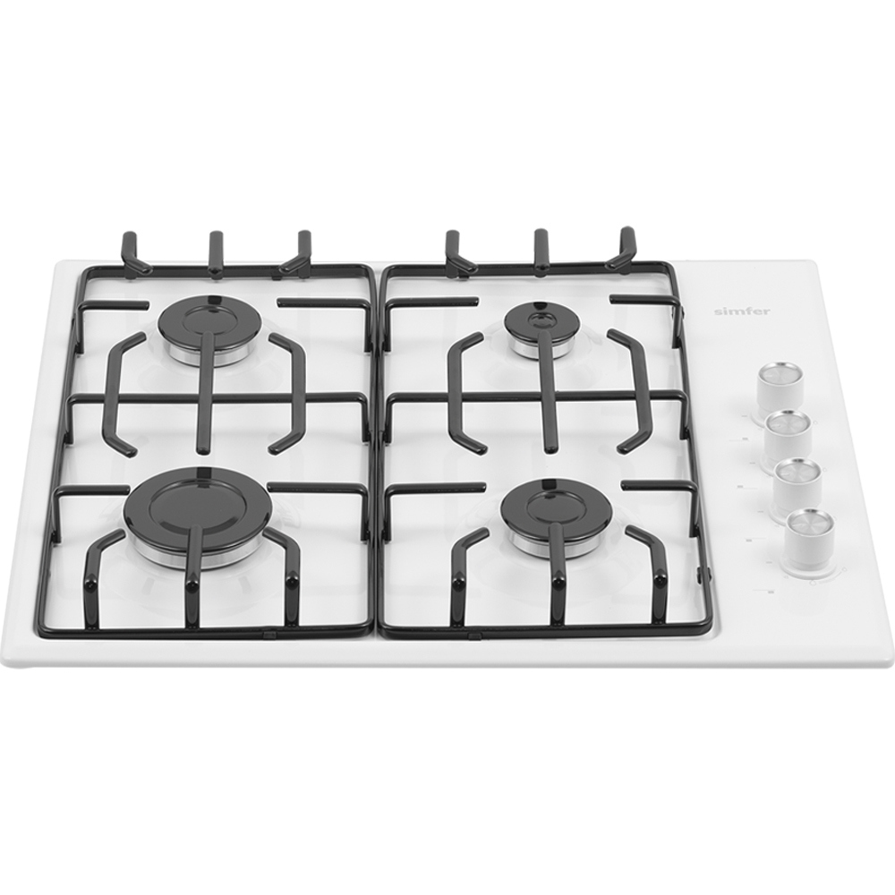 Изображение товара Газовая варочная панель Simfer H60Q40471 60 см 4 конфорки белая