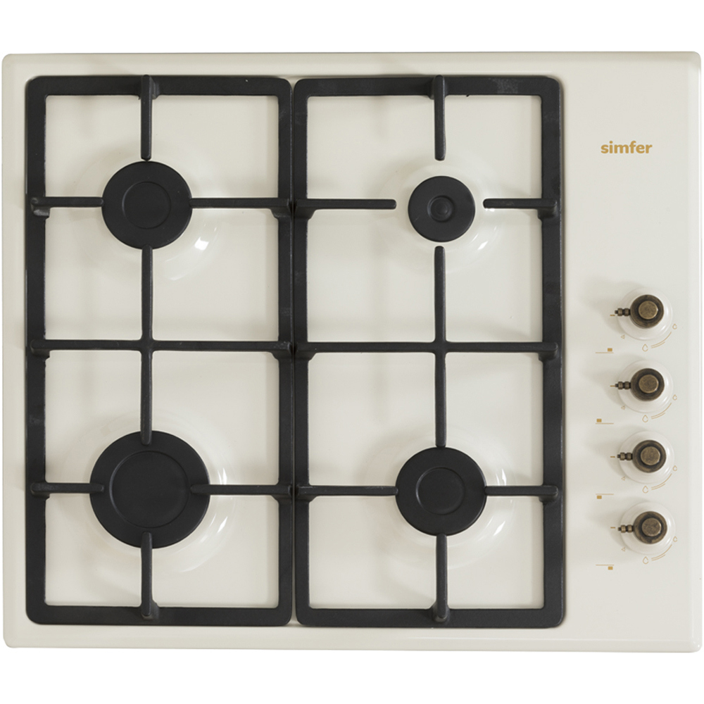 Изображение товара Газовая варочная панель Simfer H60Q40O420 60 см 4 конфорки бежевый
