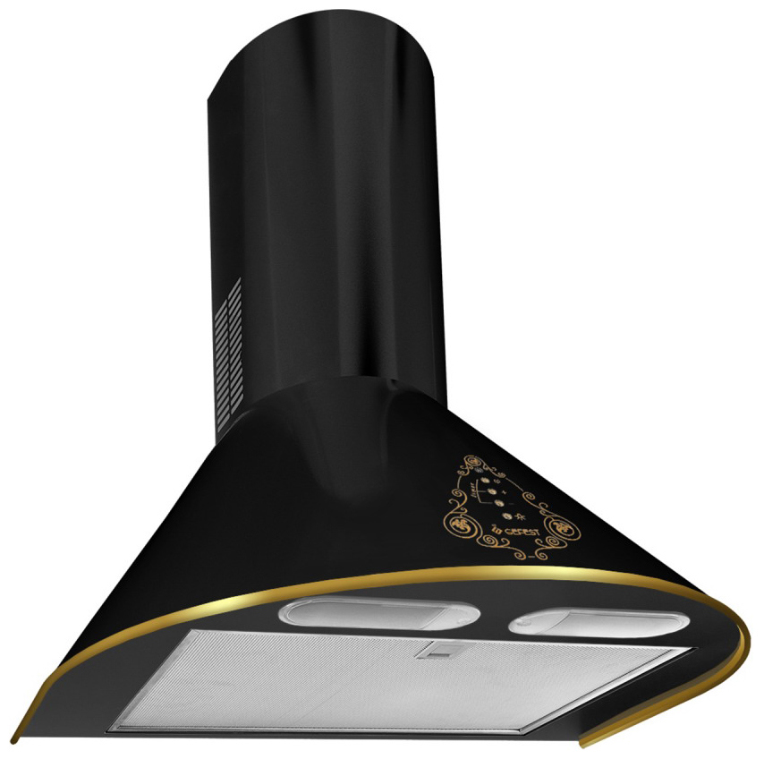 Изображение товара Вытяжка Gefest ВО 1503 К73 50 см черная для кухни с рециркуляцией и отводом