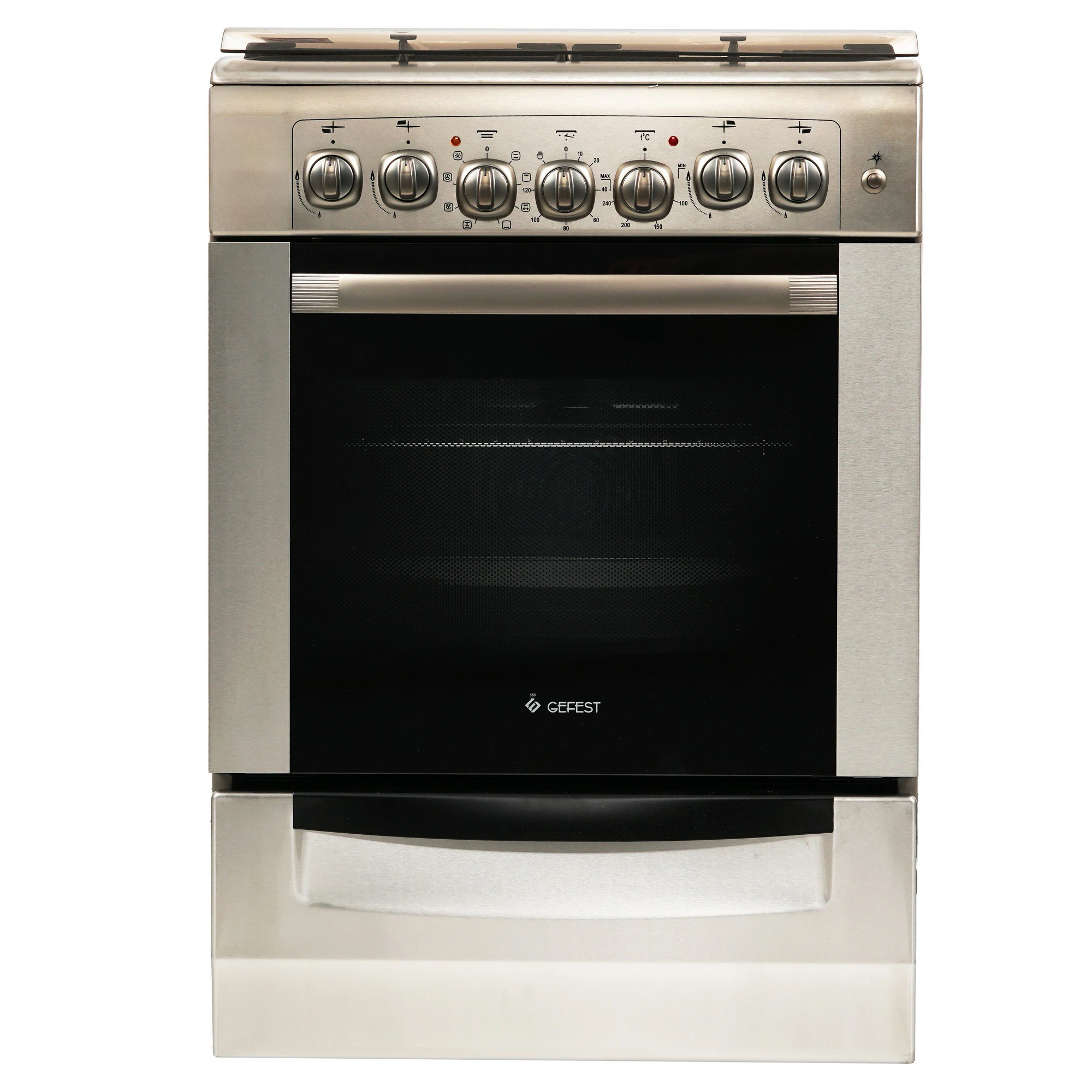 Изображение товара Кухонная плита Gefest 6102-03 60x85 см нержавеющая сталь духовка 55 л