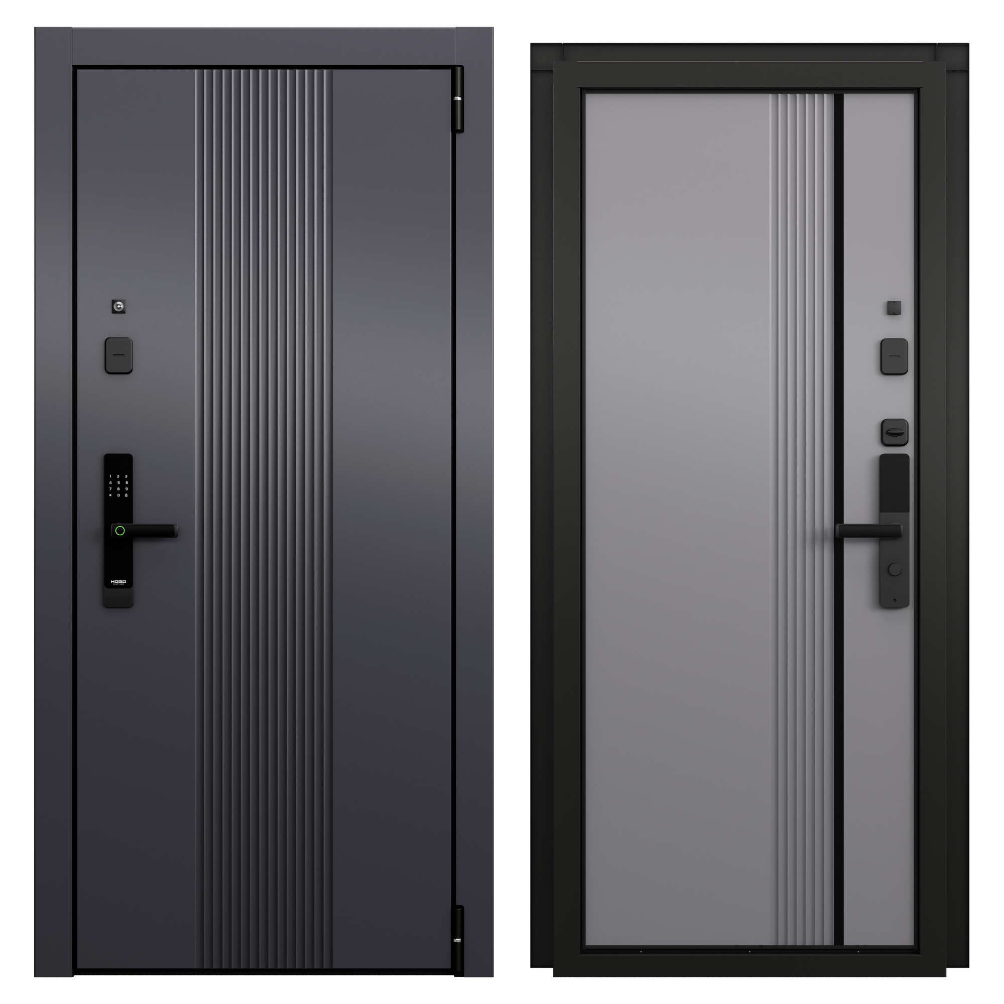 Изображение товара Входная дверь TOREX Протон Лайн Гриджио 950R, правое открывание, 2 замка