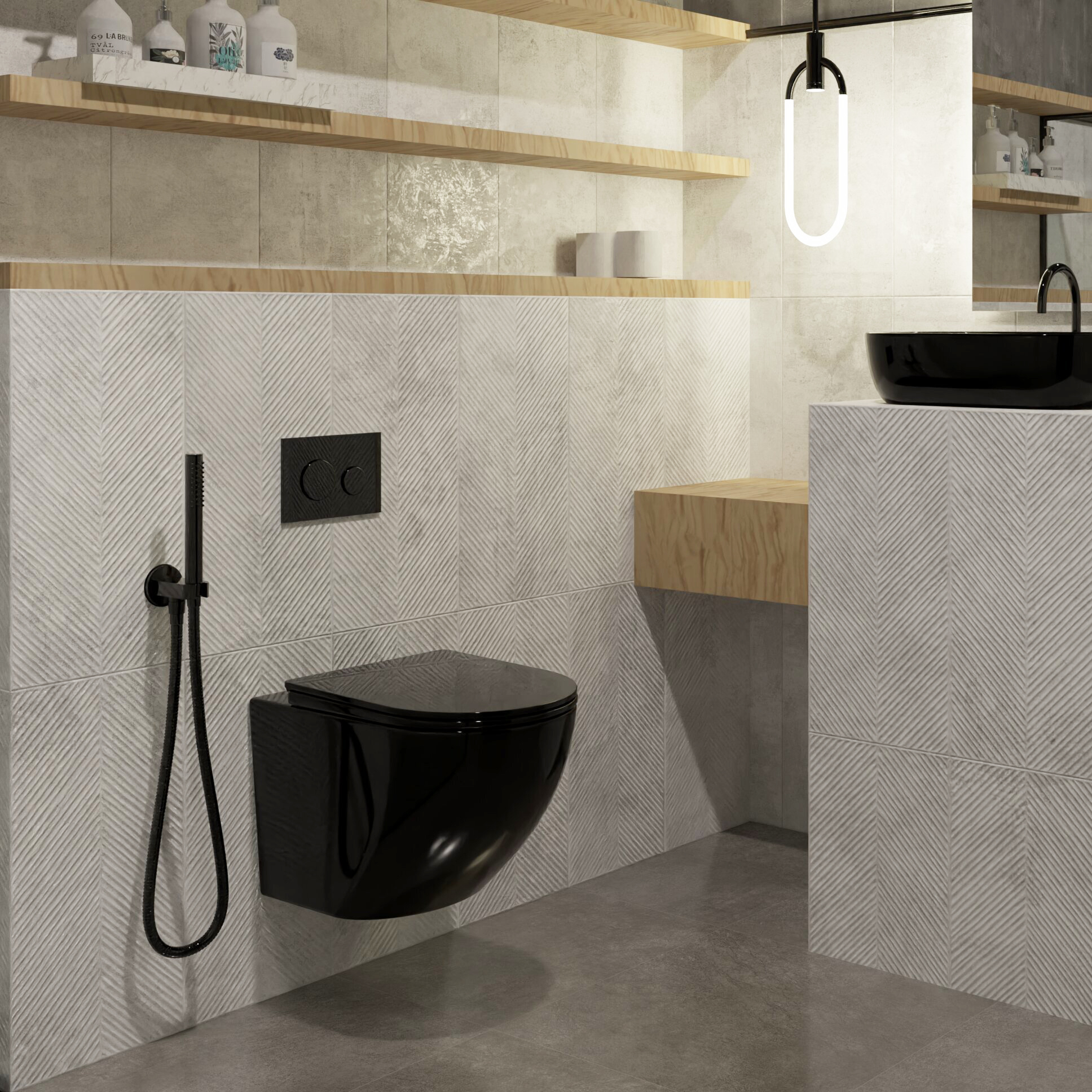 Изображение товара Настенная плитка Axima Оштен 30x60 см 1.62 м² матовая цвет светло-серый с рельефом