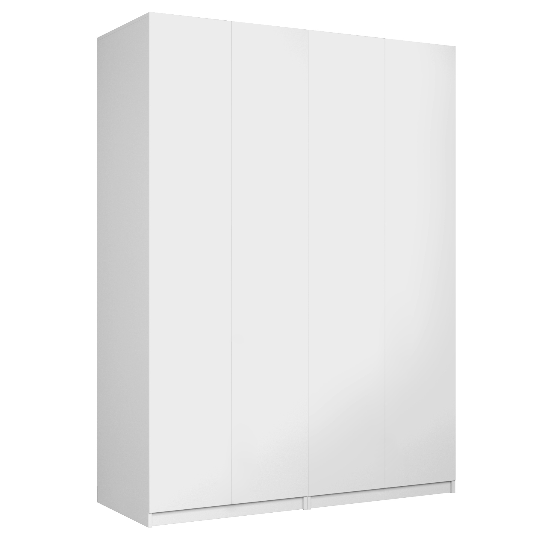 Изображение товара Распашной шкаф из ЛДСП белый снег 162x220x52.5 см Мебельная компания Е1