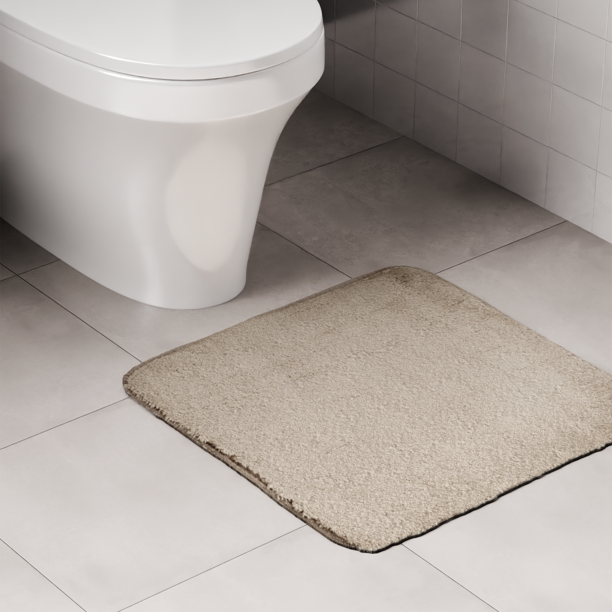 Изображение товара Коврик для туалета Lemer Àrtana 50x50 см коричневый противоскользящий из микрофибры