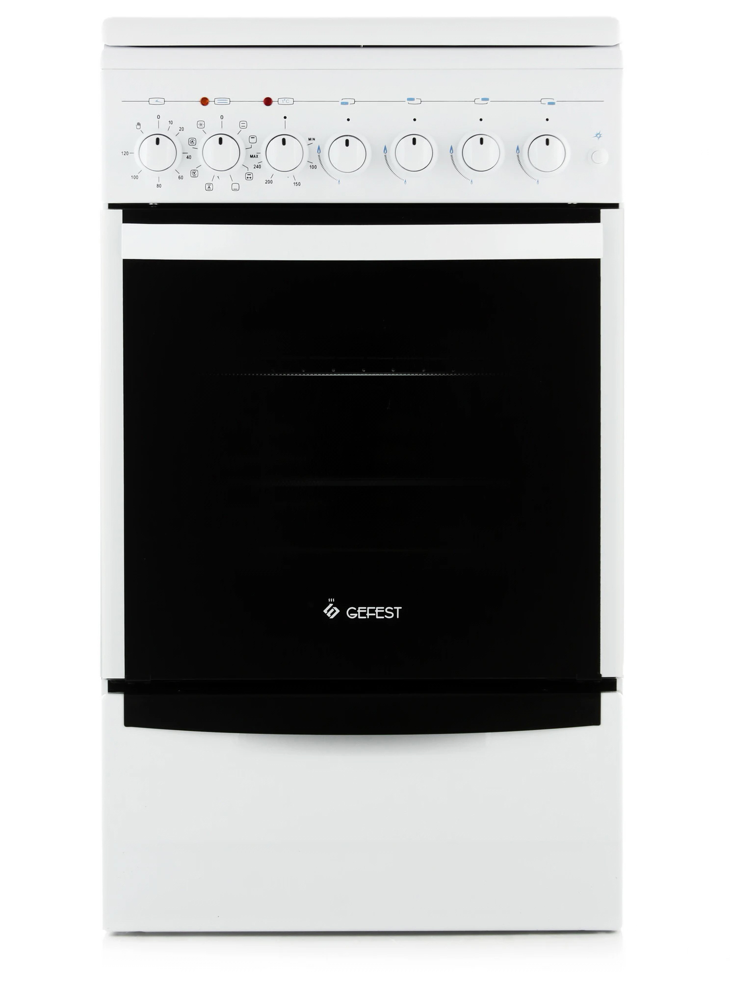 Изображение товара Кухонная плита GEFEST 5102-03 0023 белая 50x85 см с духовкой 55 л