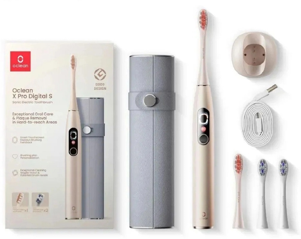 Изображение товара Зубная щетка электрическая Oclean X Pro Digital Set Y2076 золотистый Изображение товара Зубная щетка электрическая Oclean X Pro Digital Set Y2076 золотистый